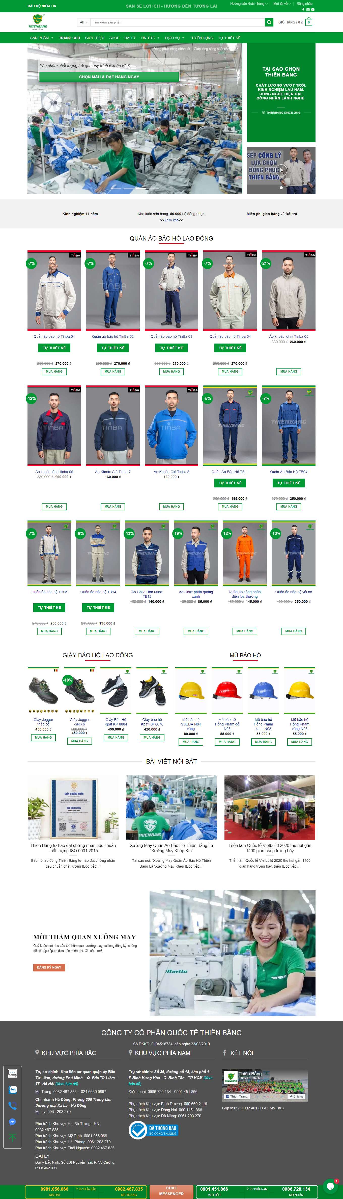 [baoholaodongffd] Thiết kế Website Web giày bảo hộ - thienbangcom