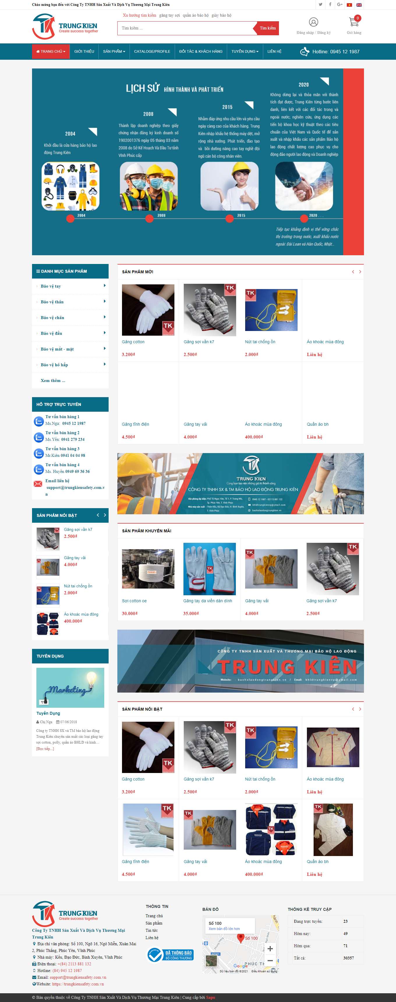 [baoholaodongffd] Thiết kế Website Web giày bảo hộ - trungkiensafetycomvn