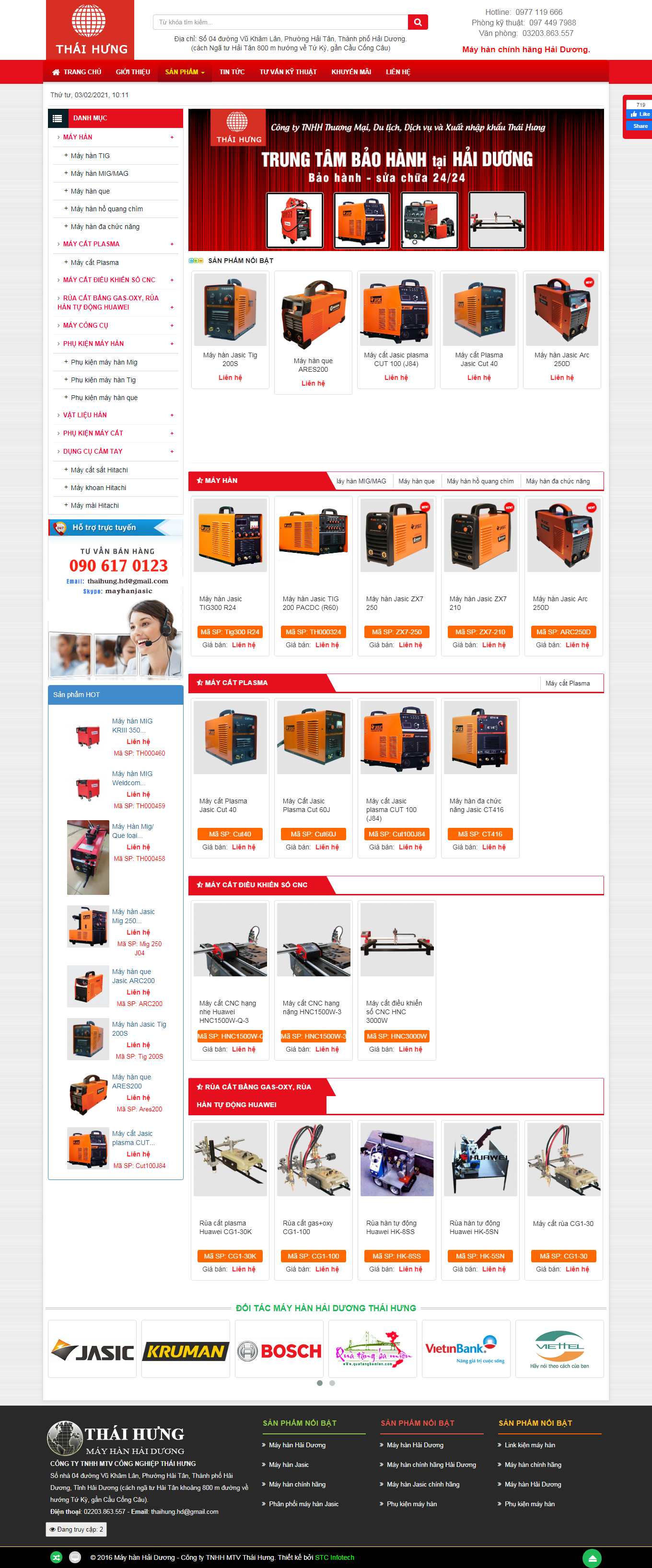 Thiết kế Website Web máy hàn điện tử - mayhanjasichaiduongcom