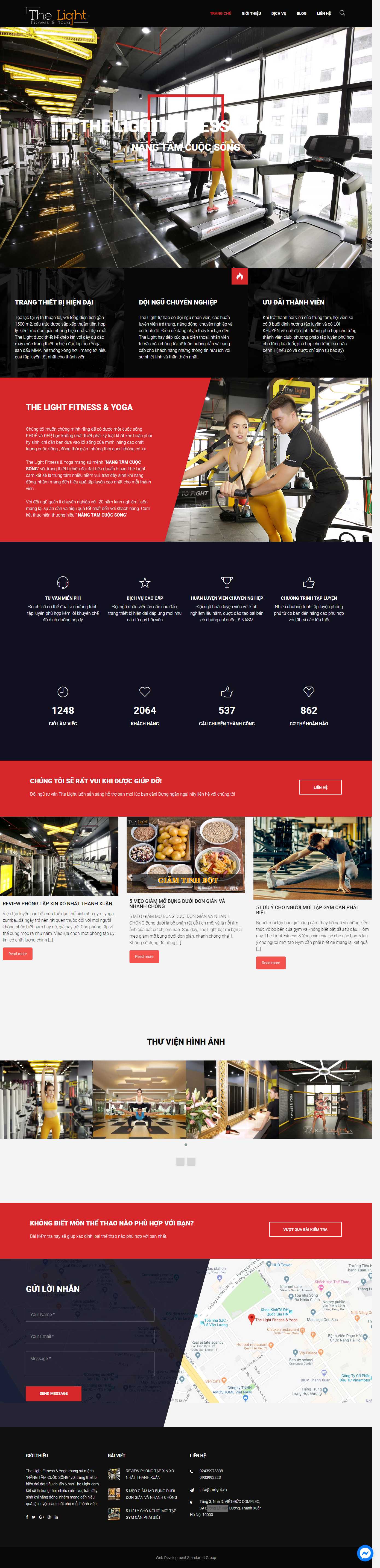 [curveshanoi] Thiết kế Website Web phòng tập Fitness - thelightvn