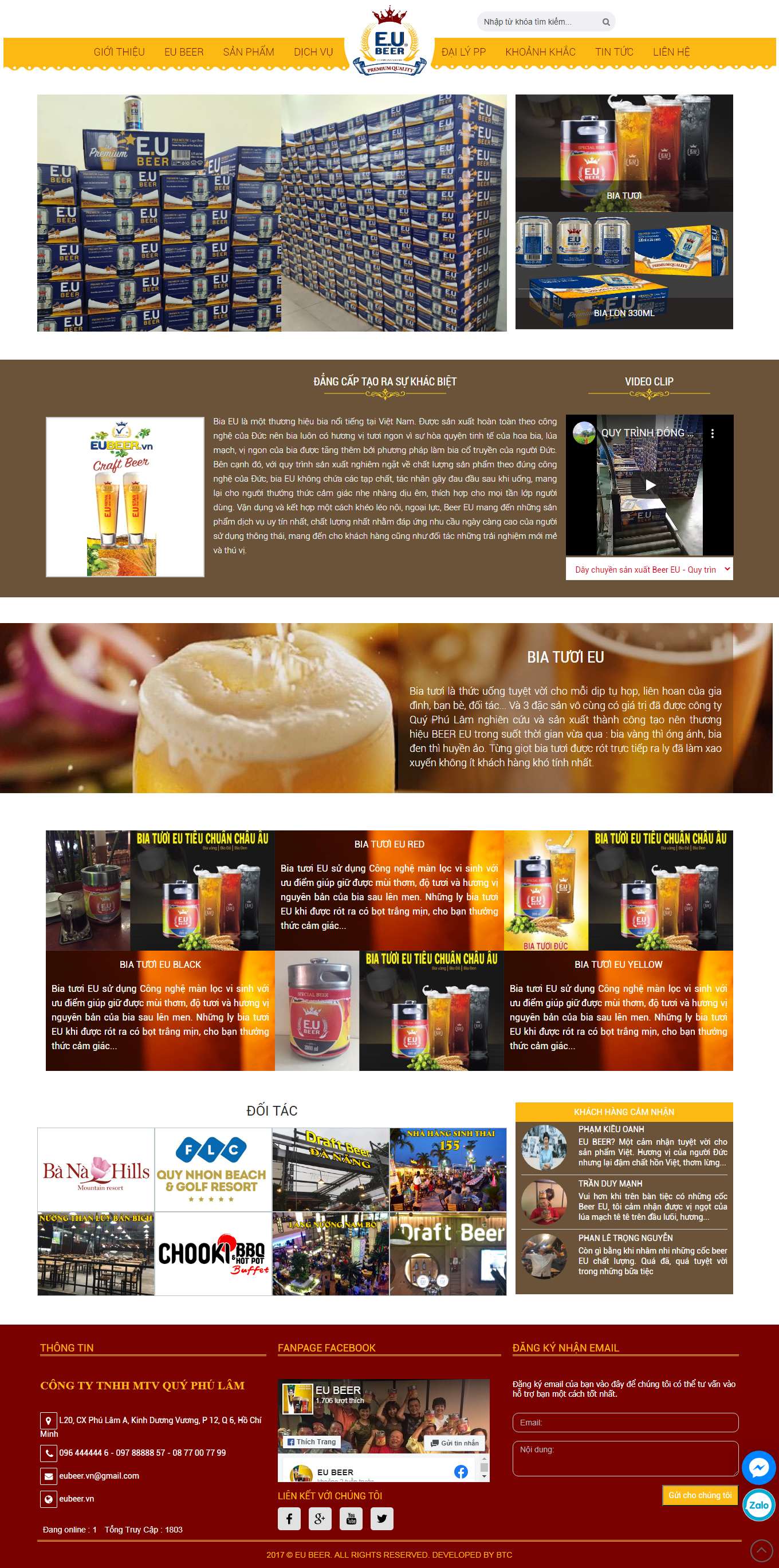 [sabeco] Thiết kế Website Web công ty bia - eubeervn