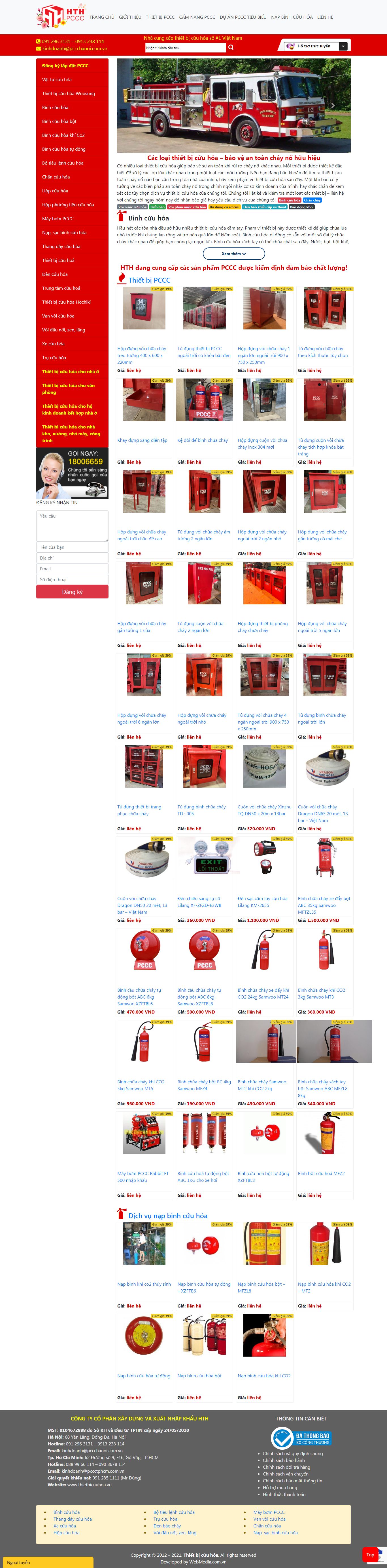 [binhchuachay123] Thiết kế Website Web bình chữa cháy - thietbicuuhoavn