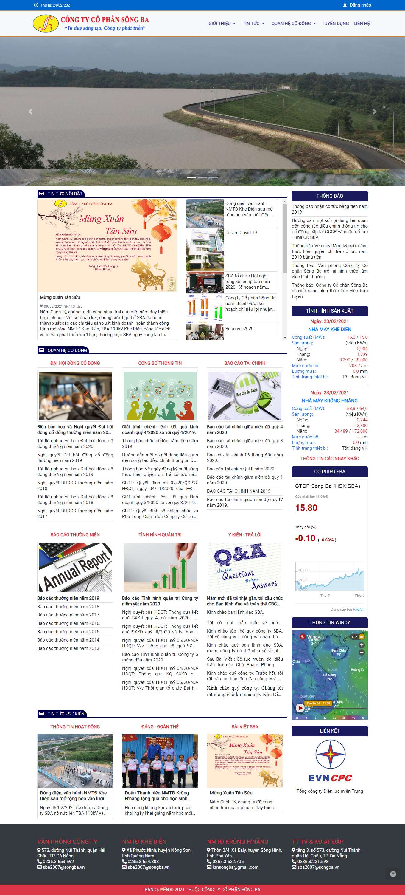 [hcmc] Thiết kế Website Web công ty điện lực - wwwsongbavn