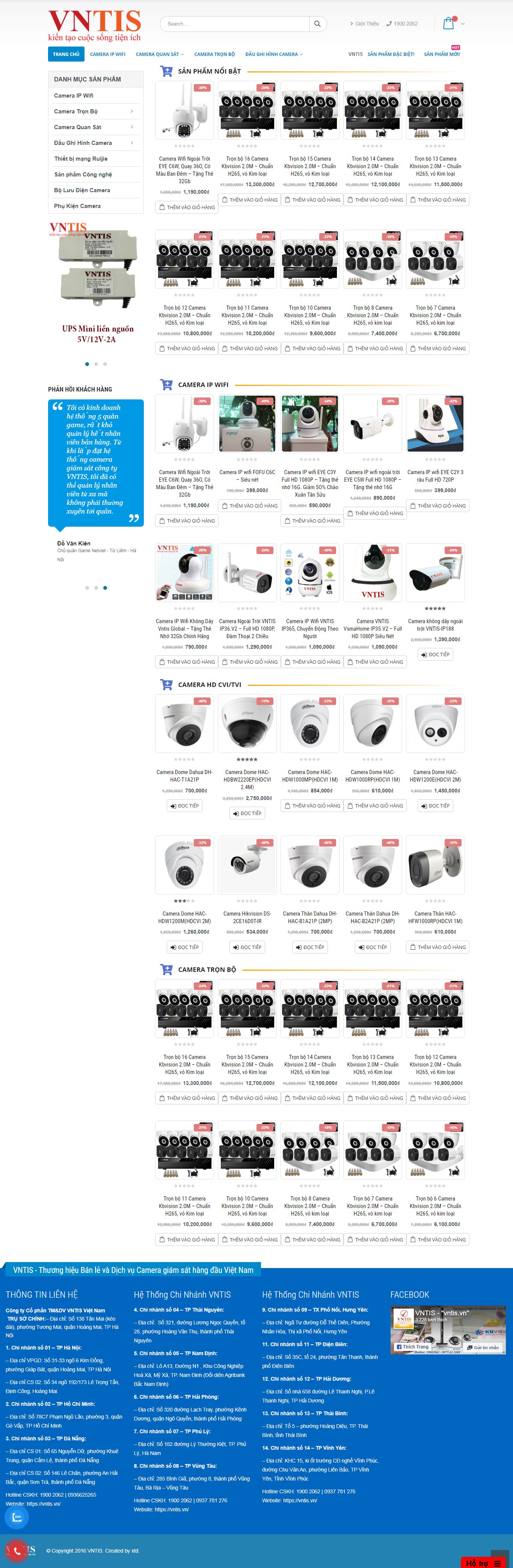 Thiết kế Website Web bán camera không dây - shopvntisvn