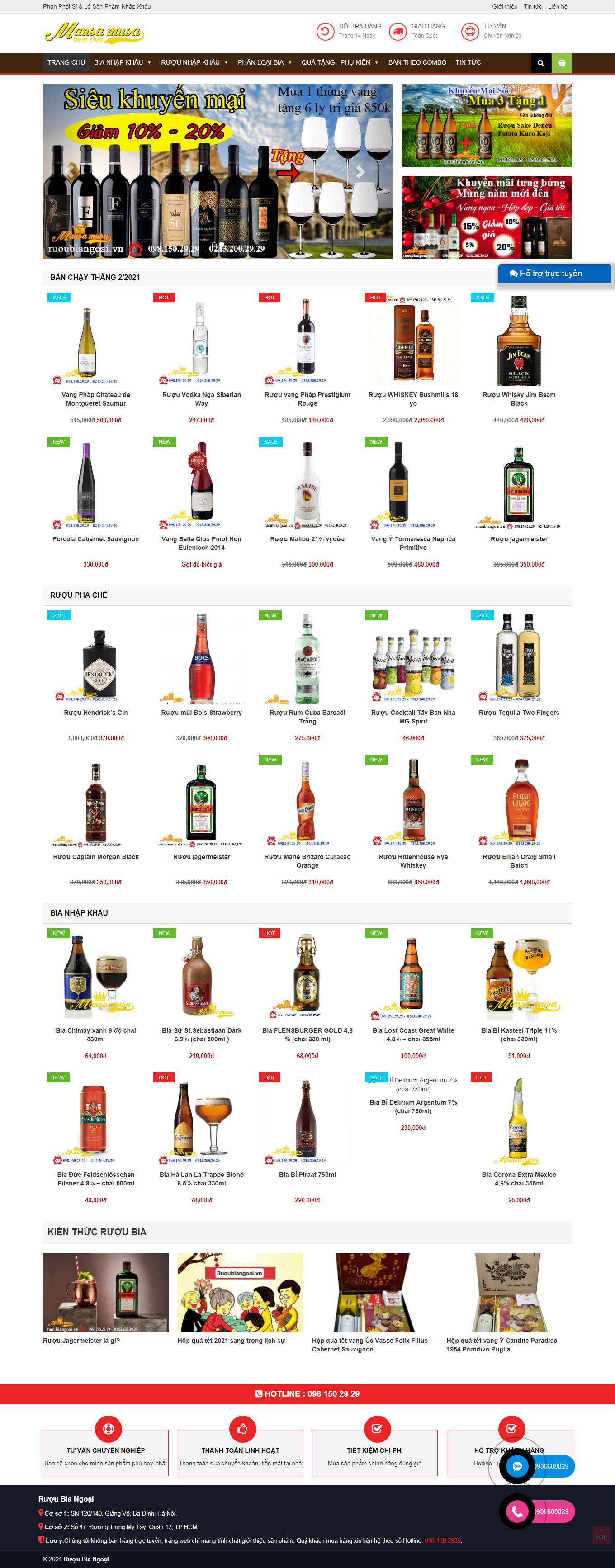 [habeco] Thiết kế Website Web công ty bia - ruoubiangoaivn