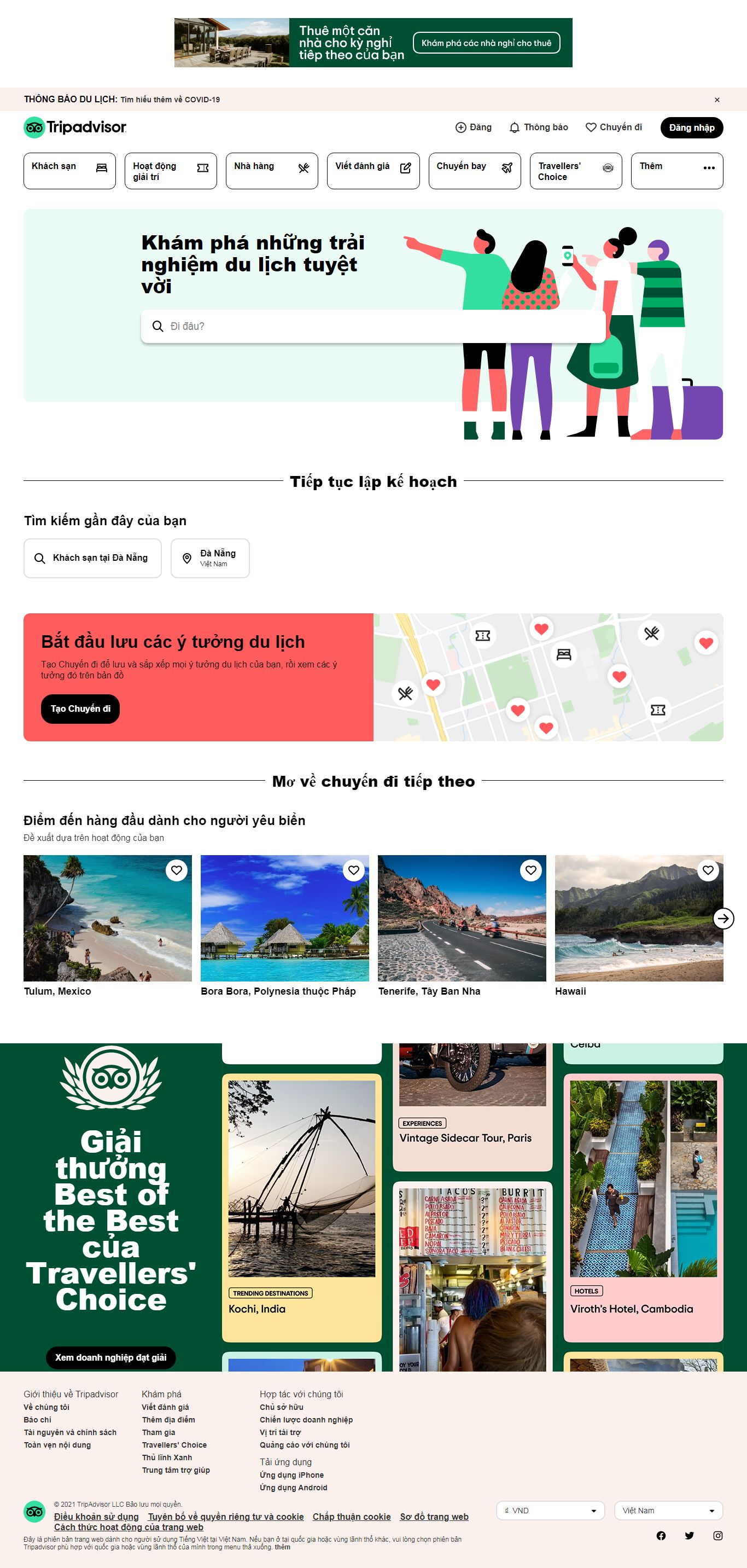 Thiết kế Website Web khách sạn đà nẵng - wwwtripadvisorcomvn