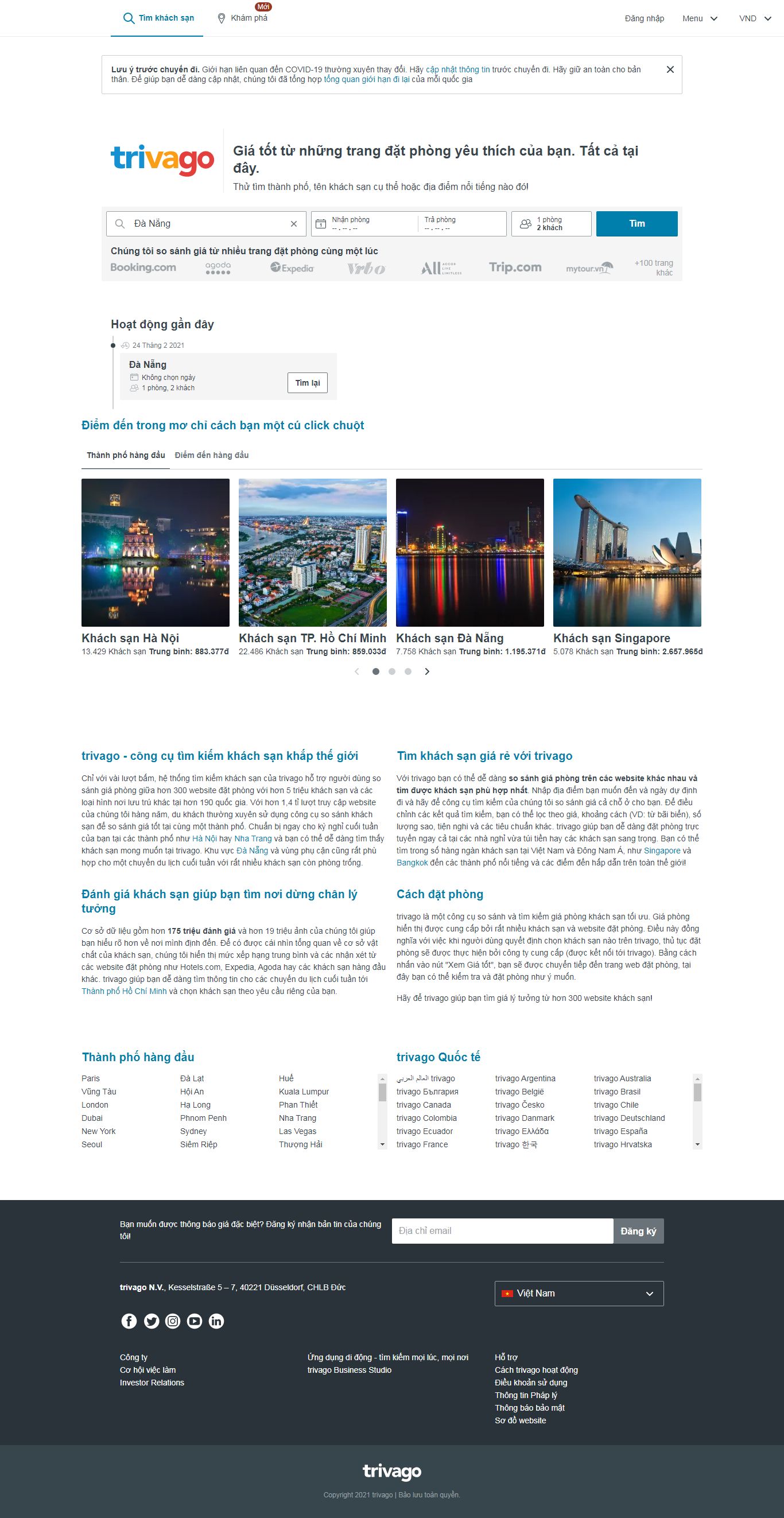 Thiết kế Website Web bán khẩu trang y tế - wwwtrivagovn