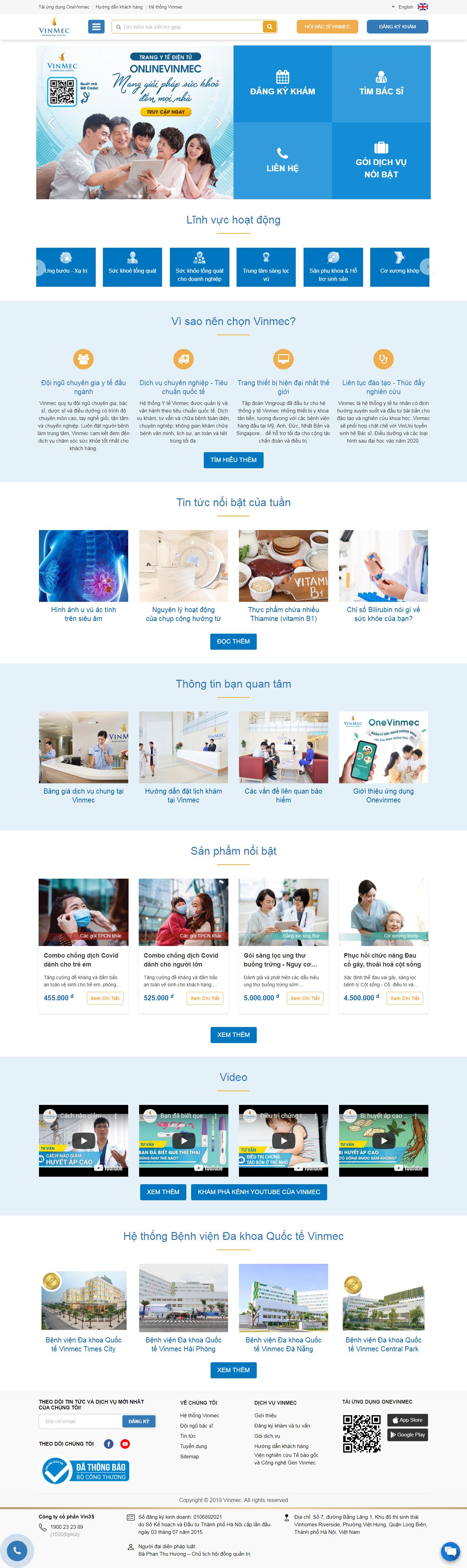 Thiết kế Website Web bán khẩu trang y tế - wwwvinmeccom