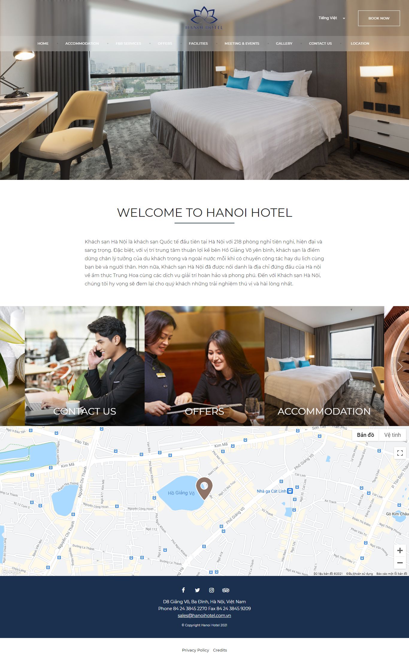 Thiết kế Website Web khách sạn đà nẵng - hanoihotelcomvn
