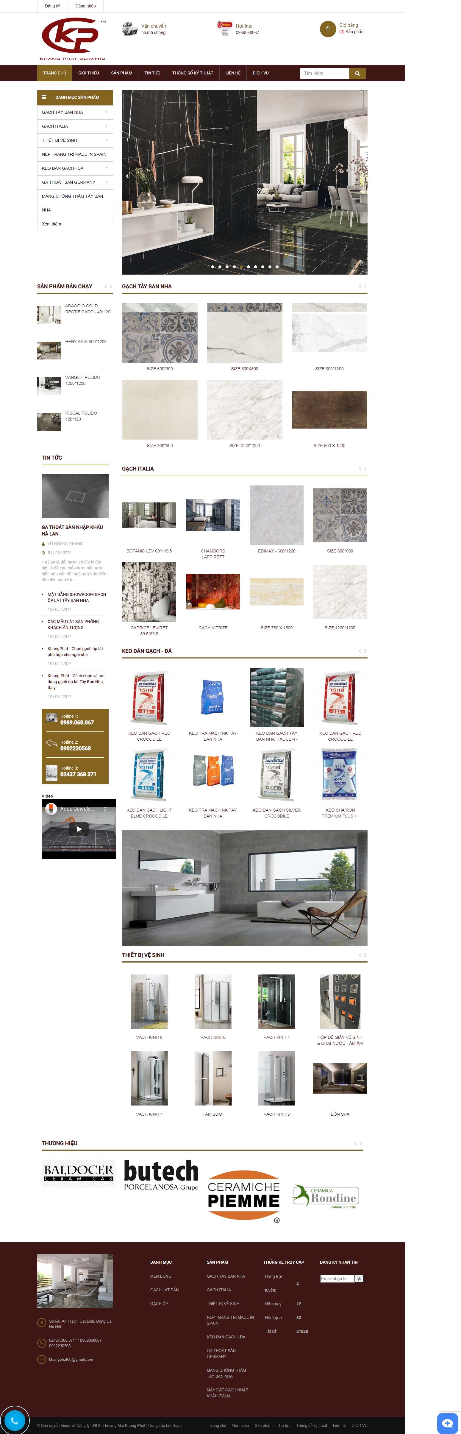 [thanhthanhceramic] Thiết kế Website Web công ty gạch men - gachoplattaybannhavn