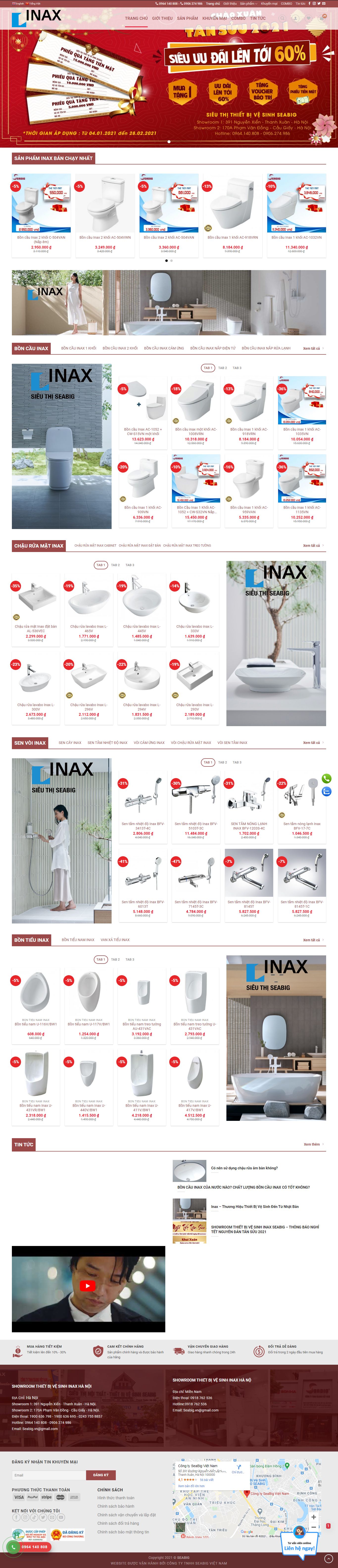 [tdm] Thiết kế Website Web bán bồn rửa chén inox - inaxgroupvn
