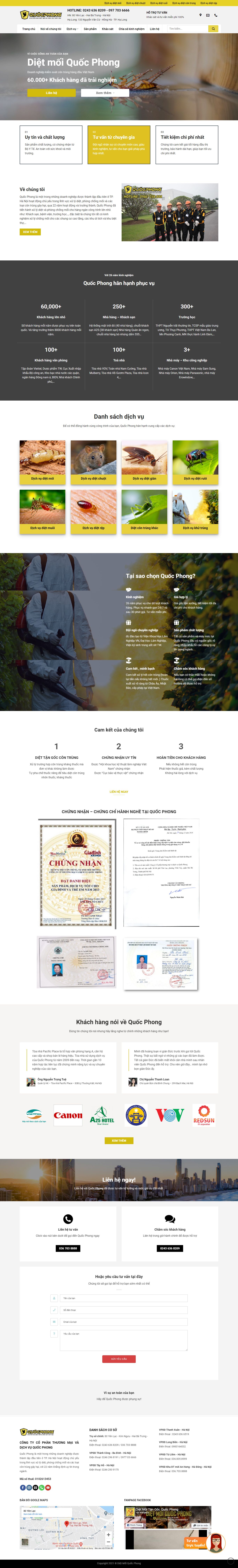 Thiết kế Website Web công ty diệt mối - dietmoiquocphongvn