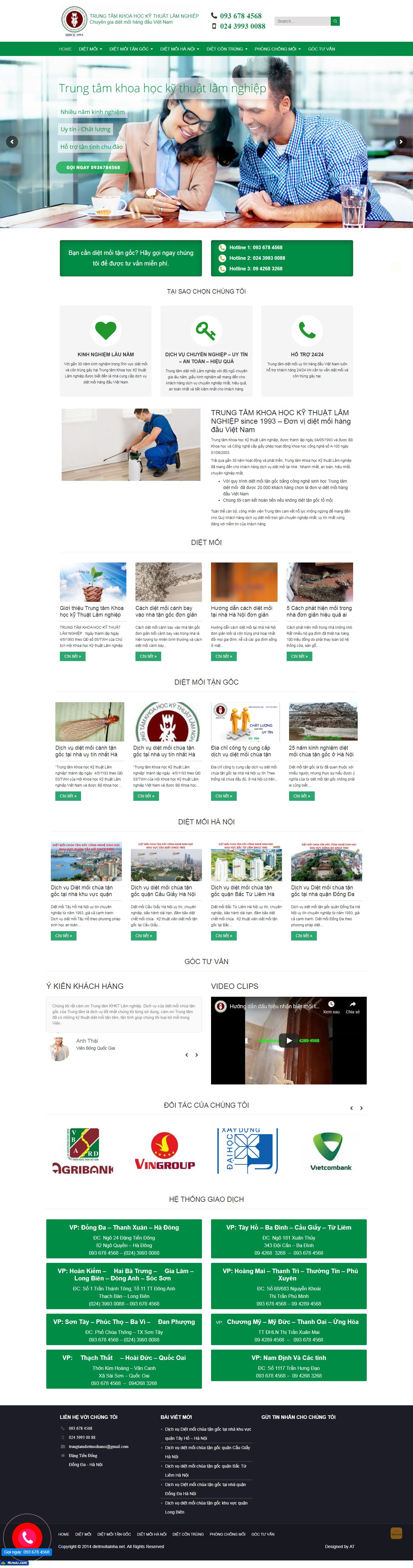 Thiết kế Website Web công ty diệt mối - dietmoihanoinet