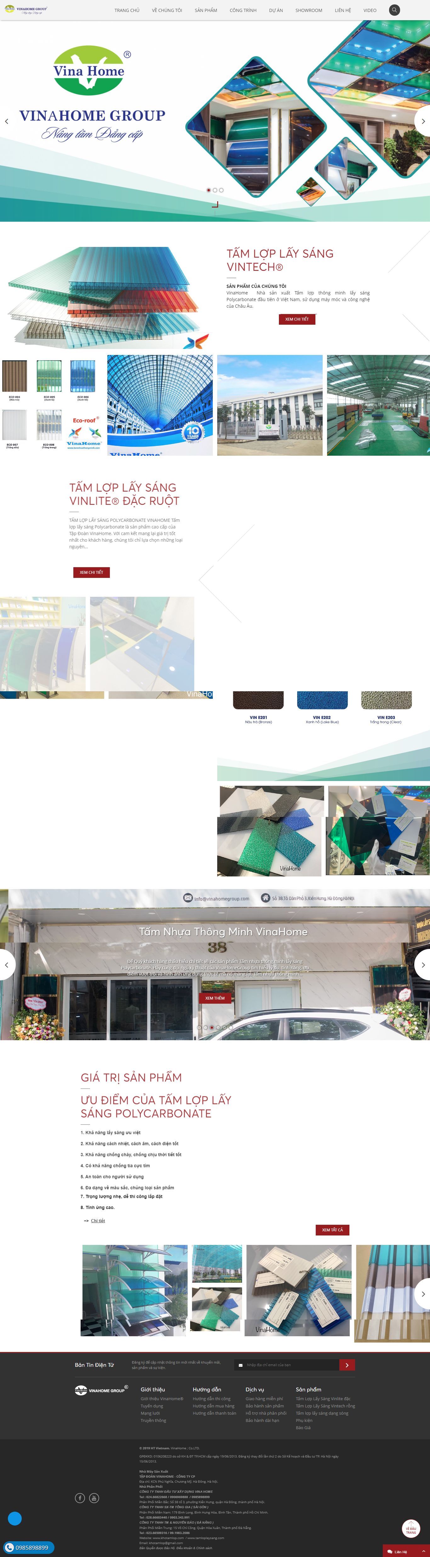 Thiết kế Website Web bán tấm lợp thông minh - wwwtamloplaysangcom