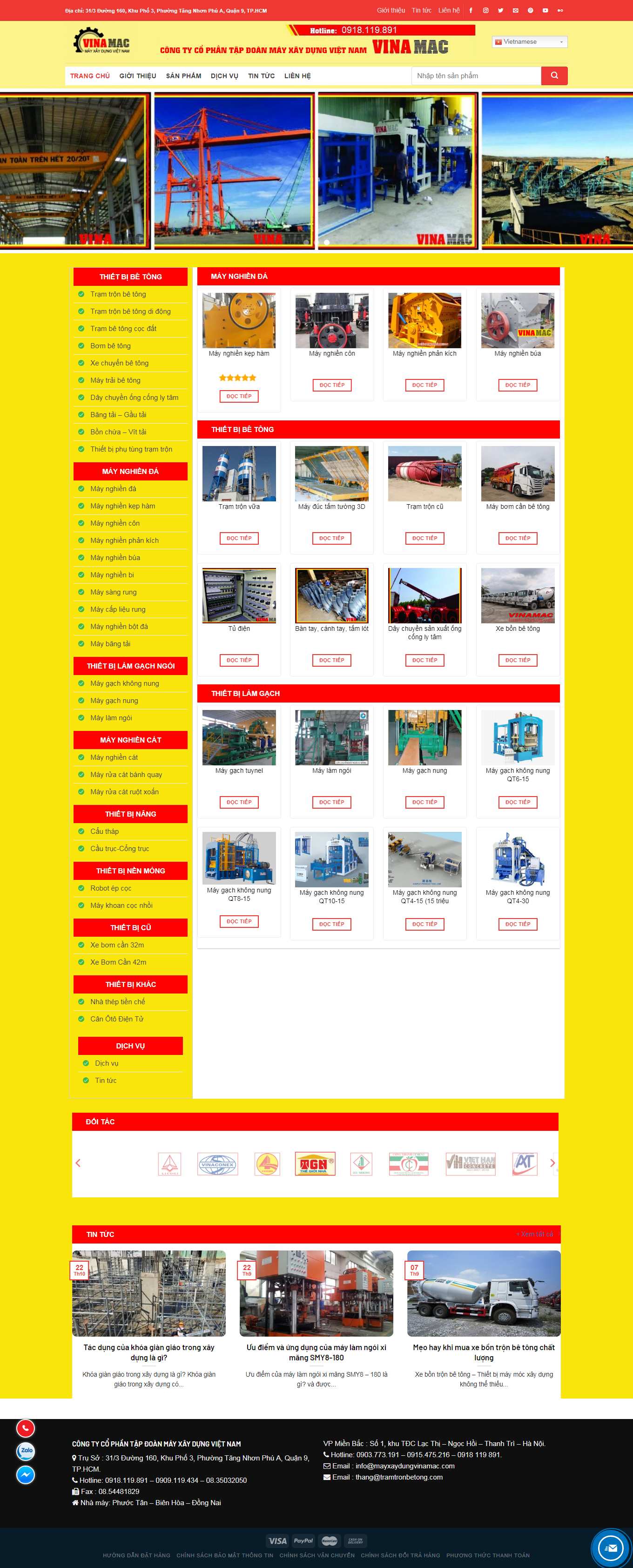 [betongdongtam] Thiết kế Website Web công ty bê tông - mayxaydungvinamaccom