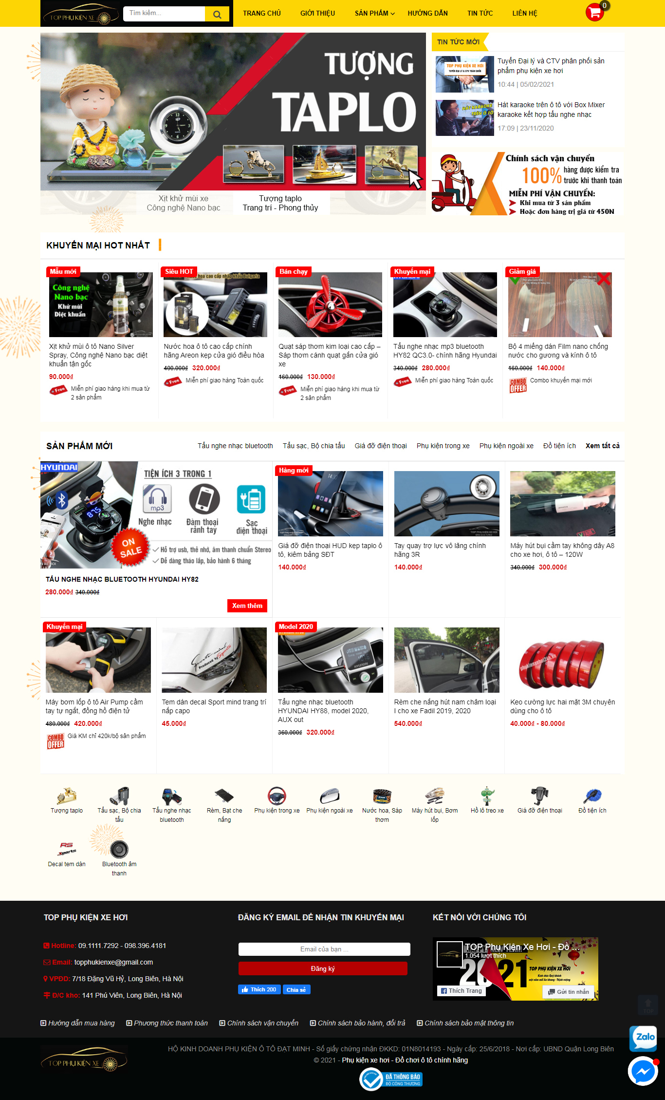 [hainam8168] Thiết kế Website Web bán phụ kiện xe ô tô - phukienxehoi24hvn