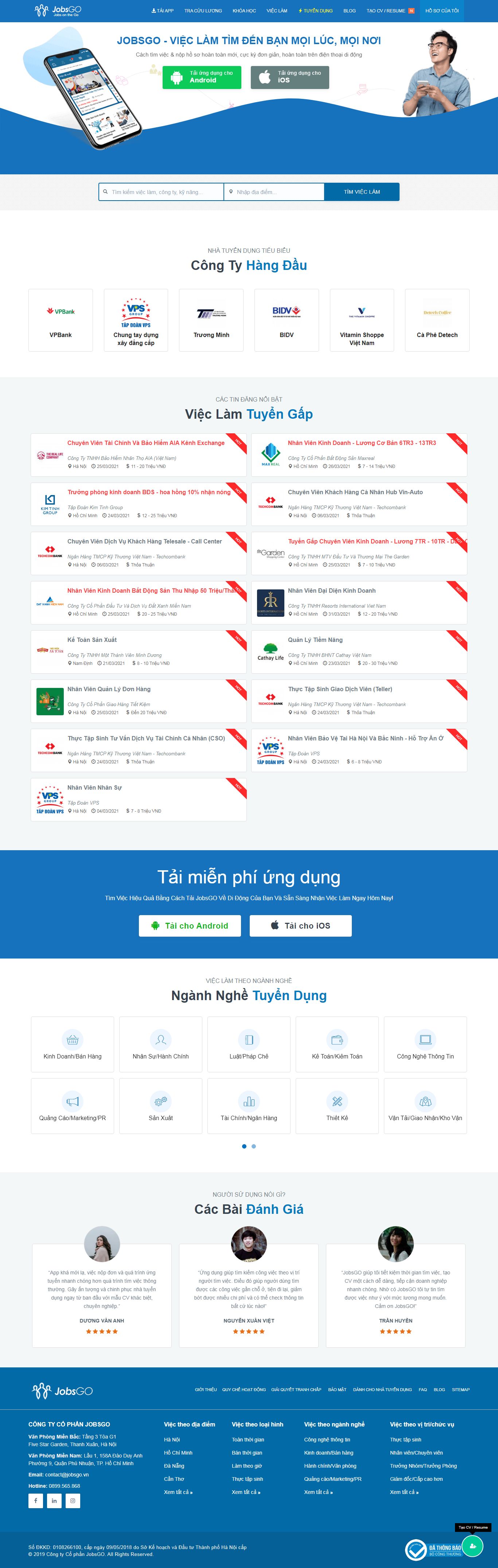 [ptcons] Thiết kế Website Web công ty CP - jobsgovn