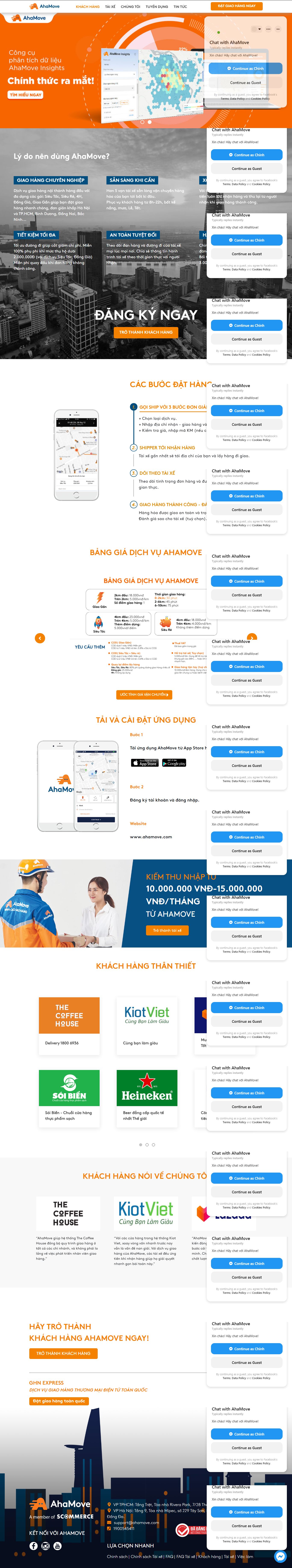 [tnt] Thiết kế Website Web công ty giao hàng nhanh - ahamovecom