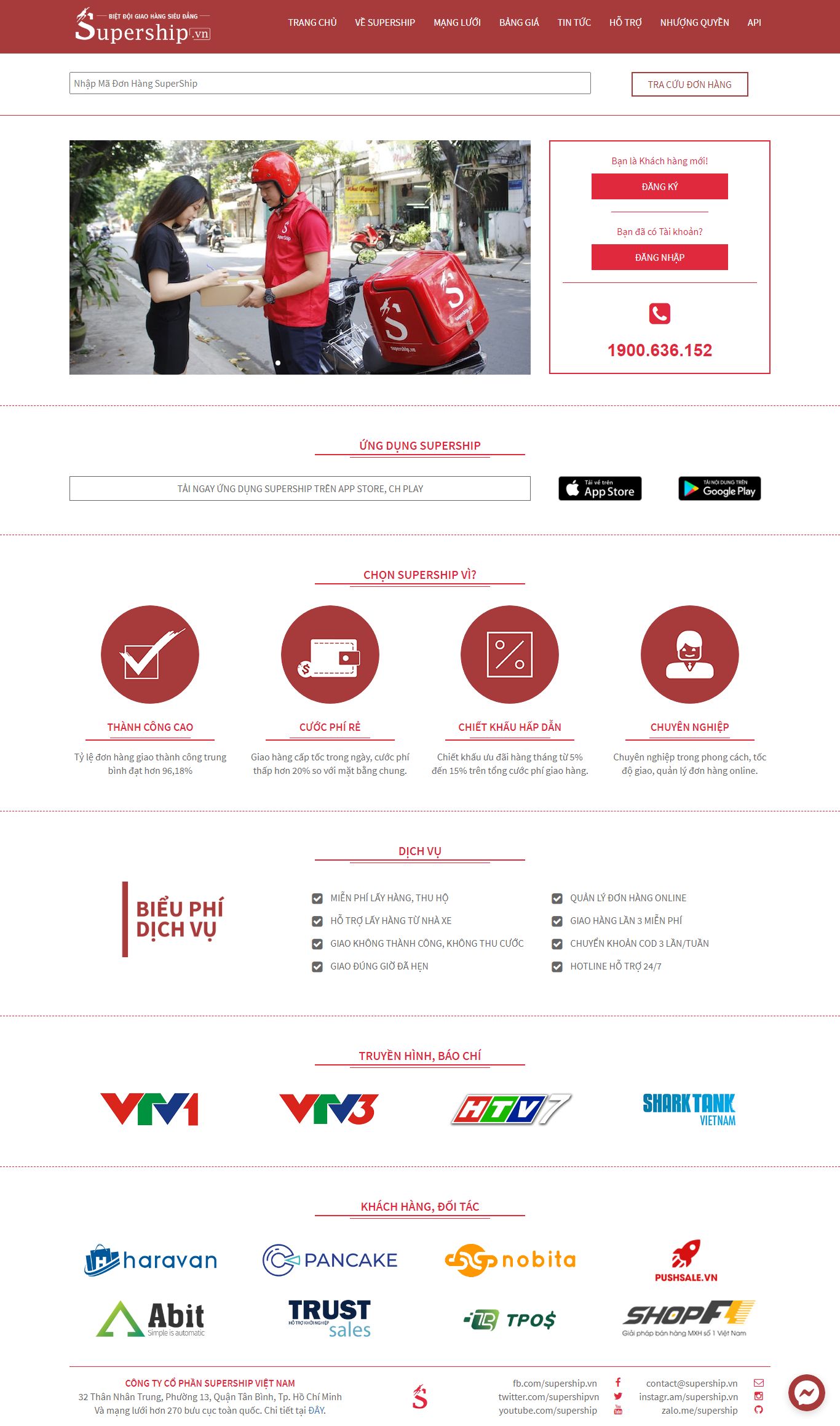 [tnt] Thiết kế Website Web công ty giao hàng nhanh - supershipvn