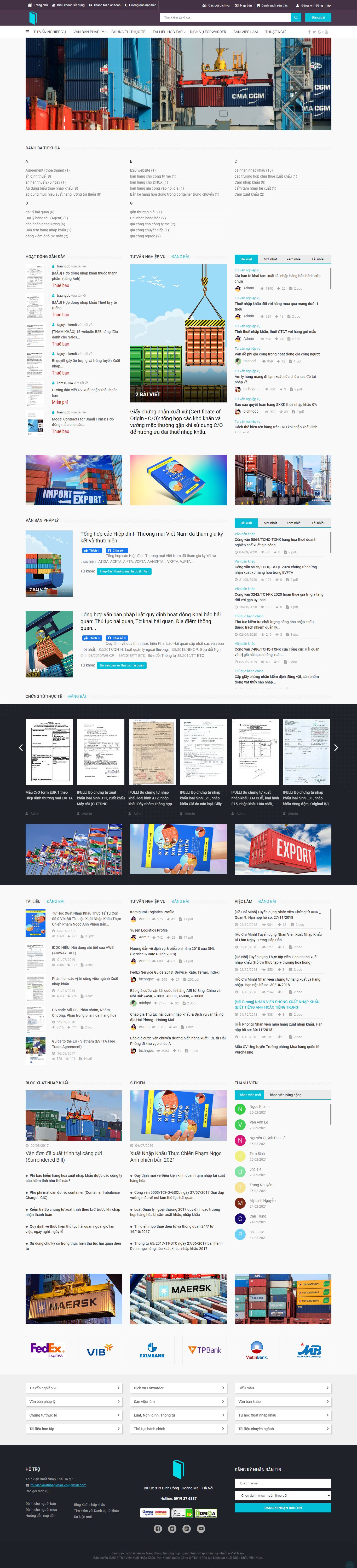[lienanhcorp] Thiết kế Website Web công ty nhập khẩu - thuvienxuatnhapkhauvn