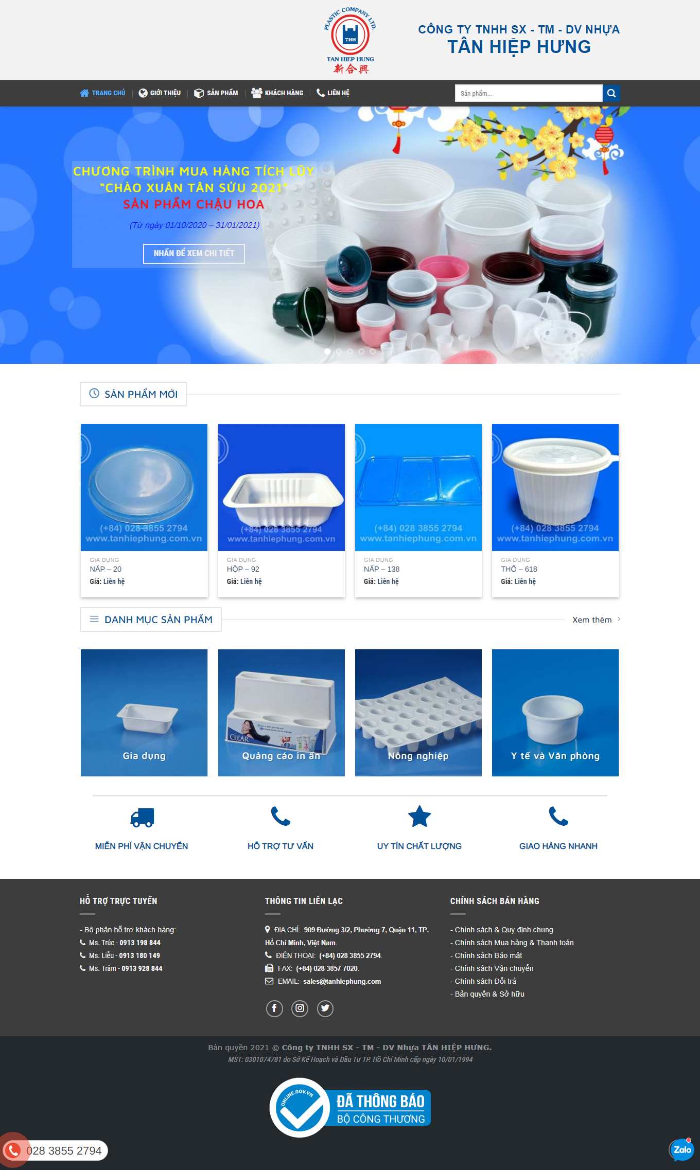 [nhuabinhthuan] Thiết kế Website Web công ty nhựa - wwwtanhiephungcom