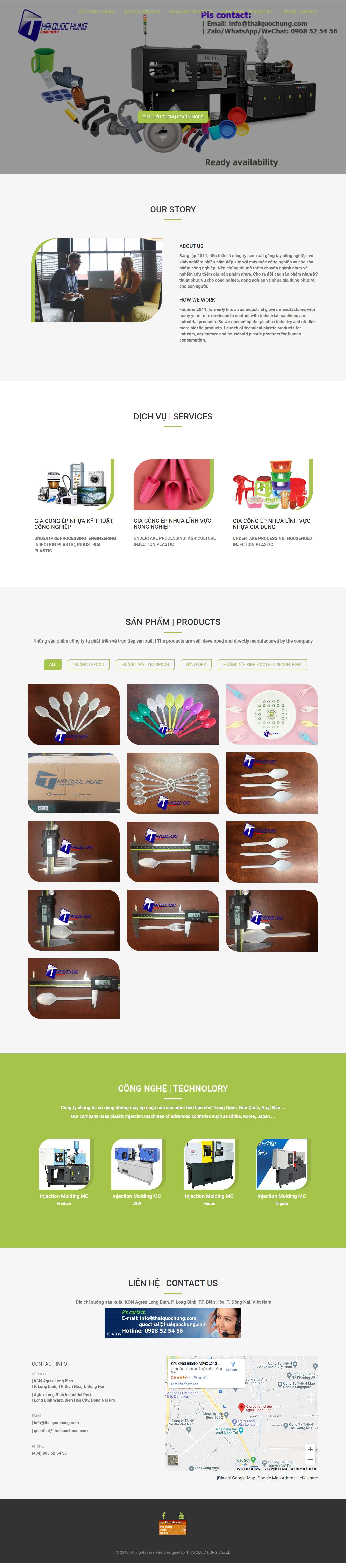 [nhuabinhthuan] Thiết kế Website Web công ty nhựa - plasticthaiquochungcom