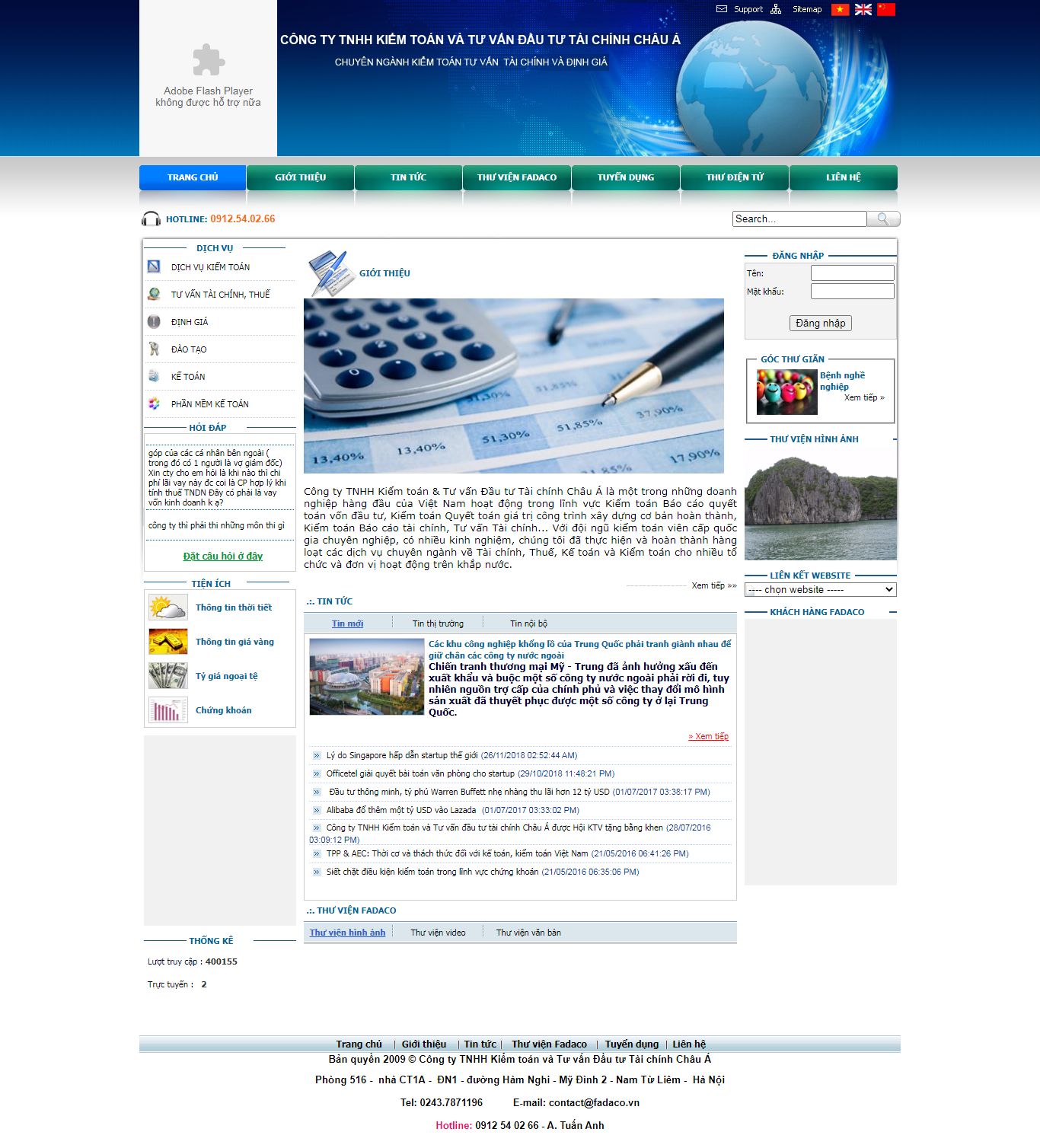 [kiemtoanas] Thiết kế Website Web công ty kiểm toán - fadacocomvn