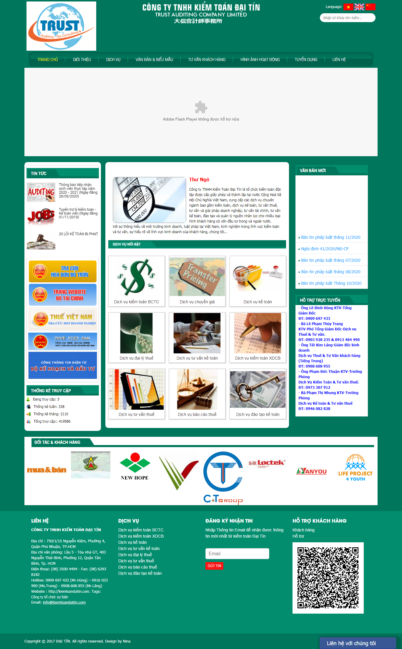 [vnr500] Thiết kế Website Web công ty thương mại - wwwkiemtoandaitincom