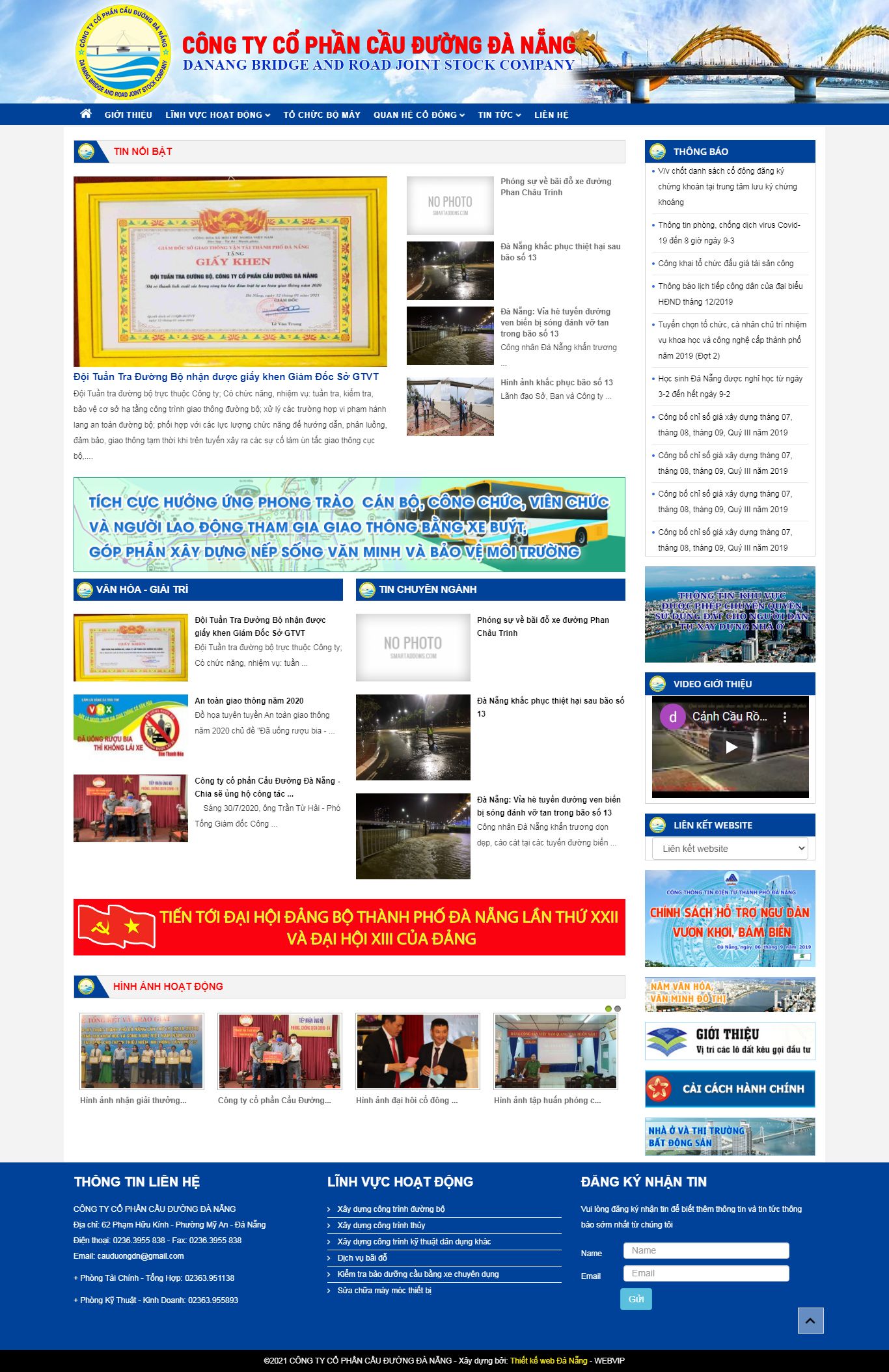 [656] Thiết kế Website Web công ty cầu đường - cauduongdanangcomvn