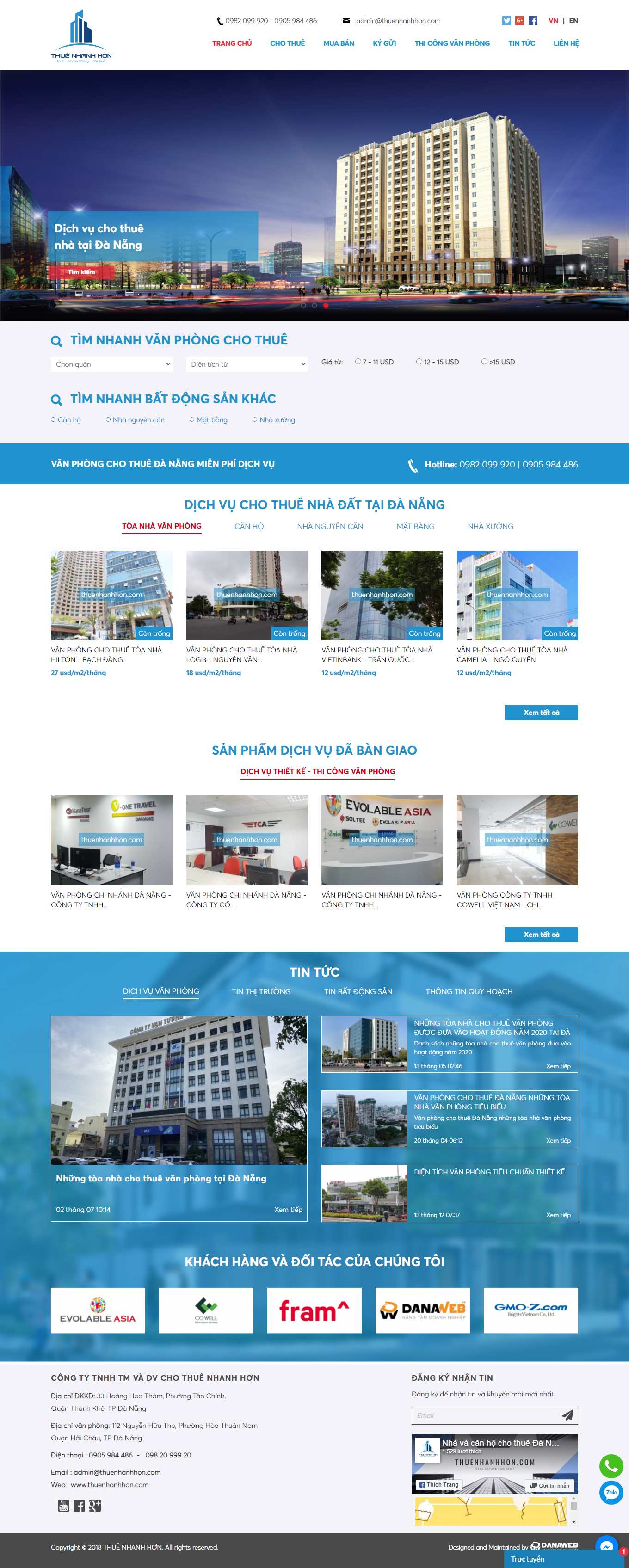 Thiết kế Website Web bán chung cư - thuenhanhhoncom