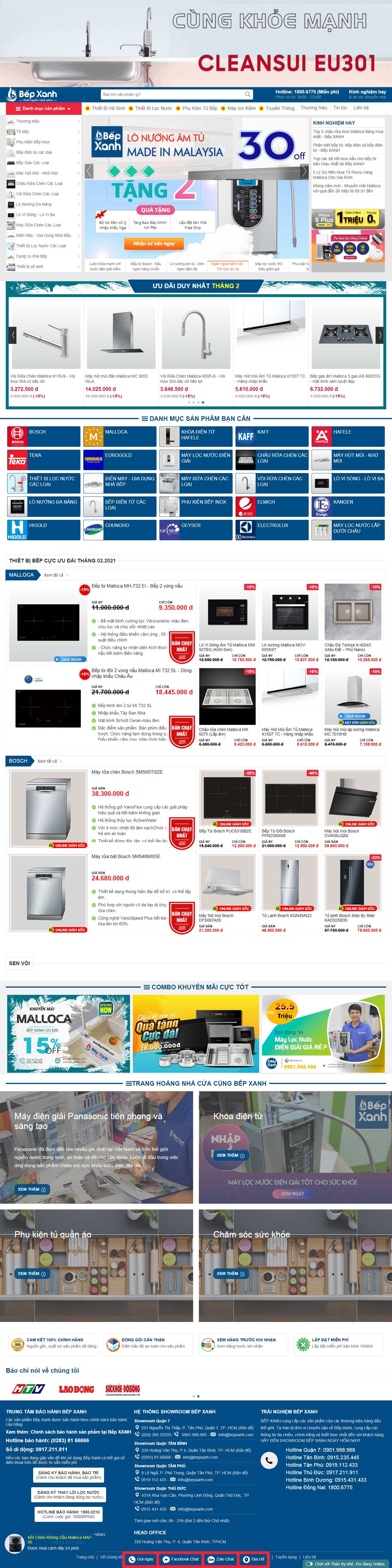 [dienmayquanghanh] Thiết kế Website Web bán nồi cơm điện - bepxanhcom