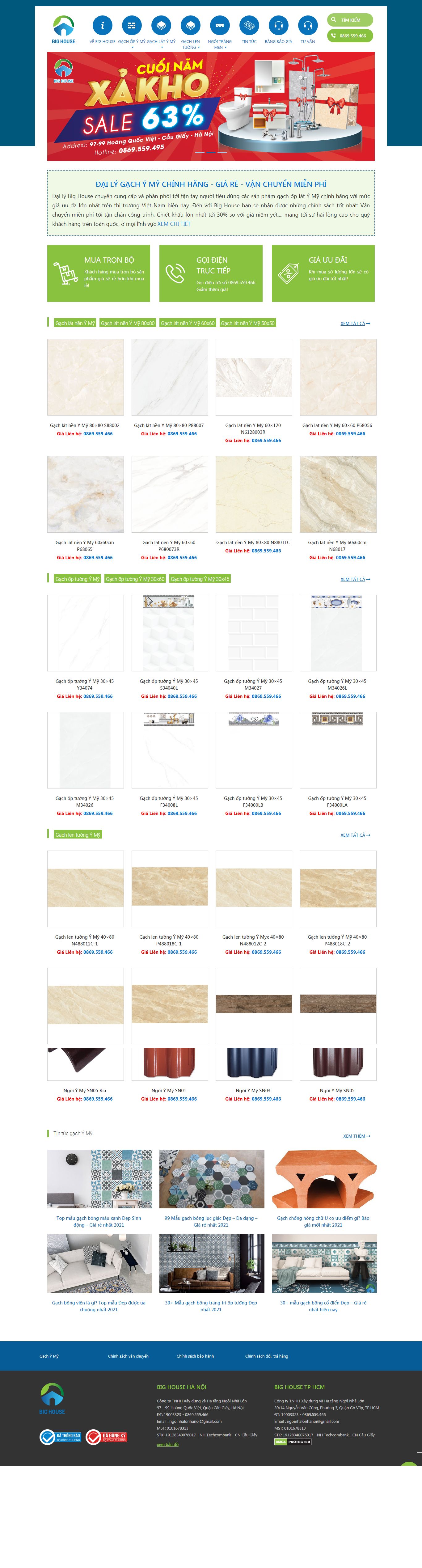 [gachviglacera] Thiết kế Website Web sản xuất gạch men - gachymyvn