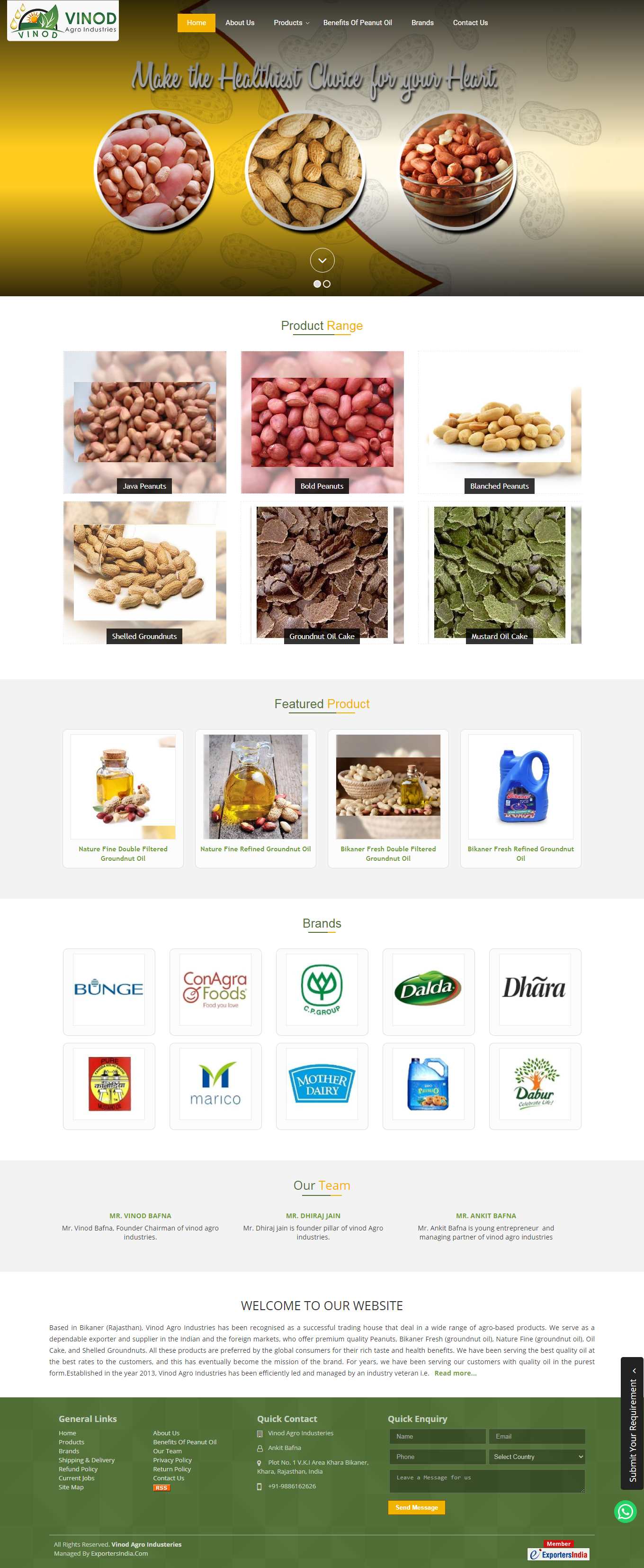 [thucphamhanoi] Thiết kế Website Web đại lý bán dầu ăn - wwwvinodagrocoin