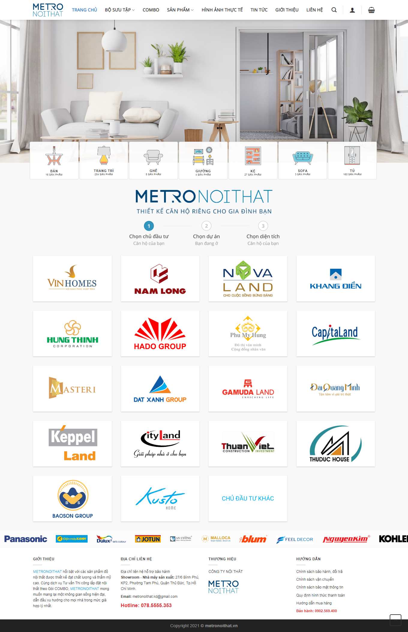 [noithatmanhhe] Thiết kế Website Web bán tủ quần áo - metronoithatvn