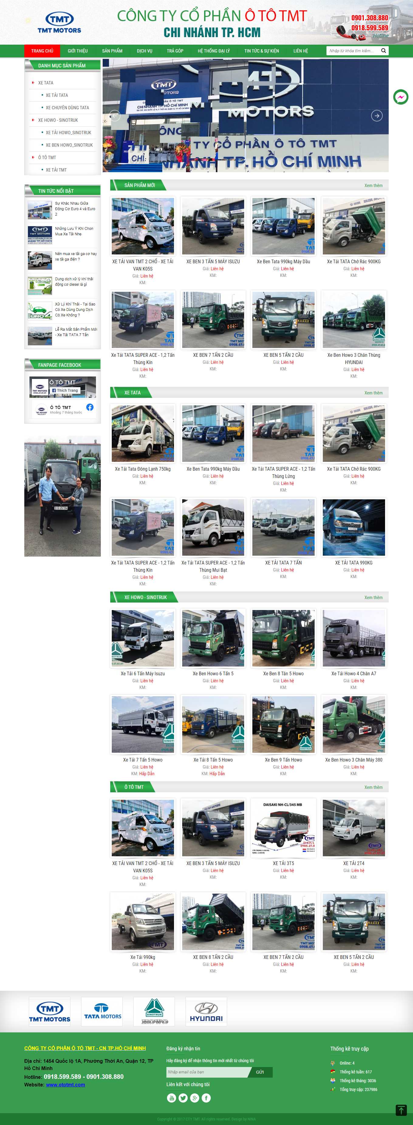 Thiết kế Website Web ô tô - ototmtcom