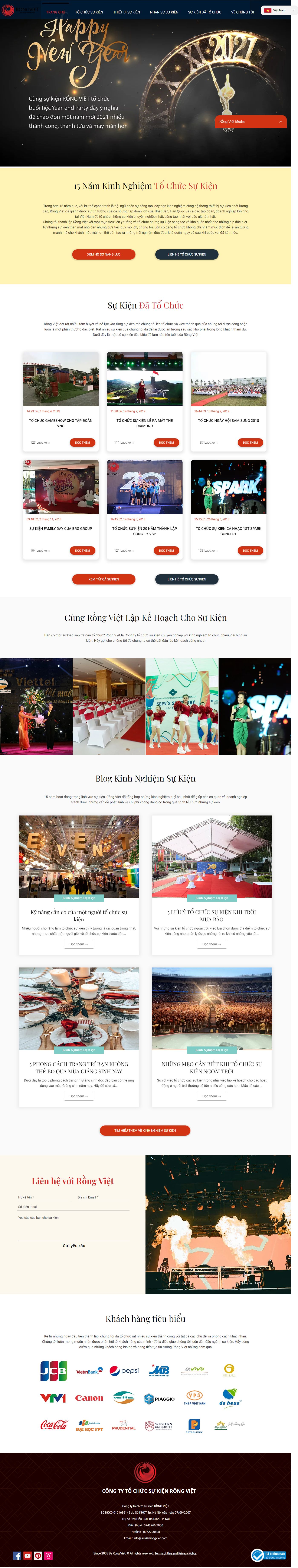 [mtd] Thiết kế Website Web công ty tổ chức sự kiện - wwwsukienrongvietvn