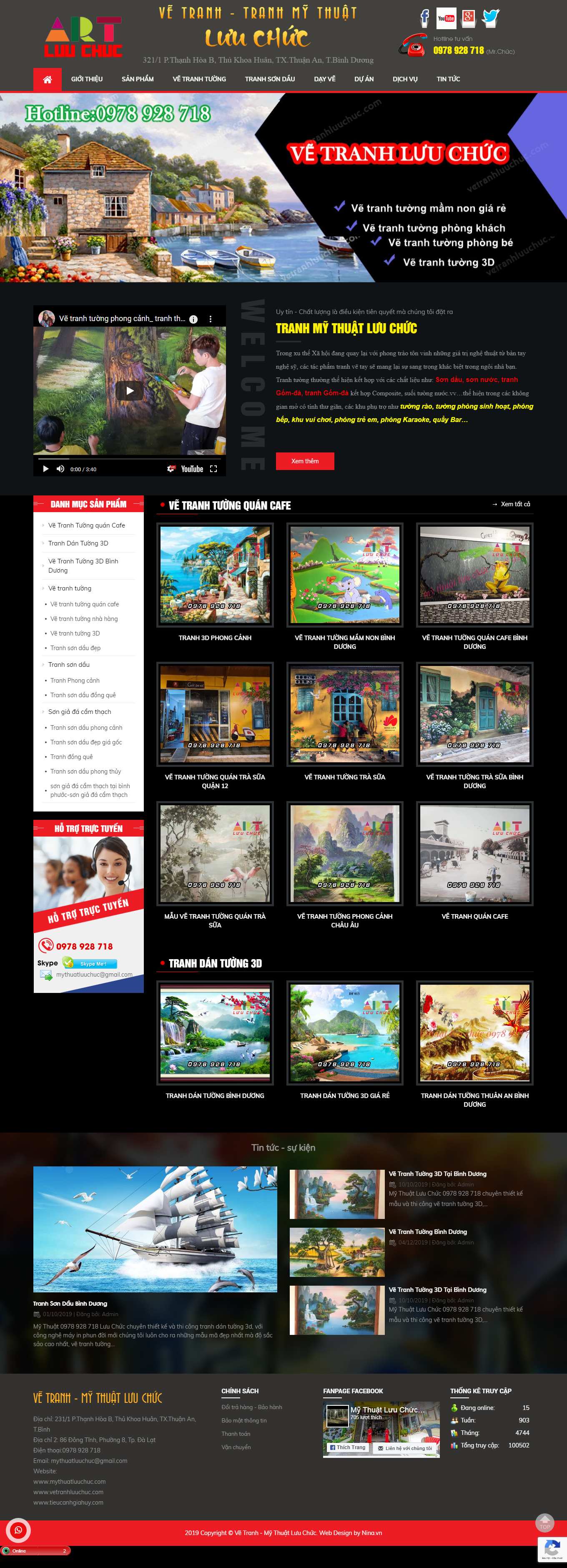 Thiết kế Website web vẽ tranh tường - vetranhluuchuccom