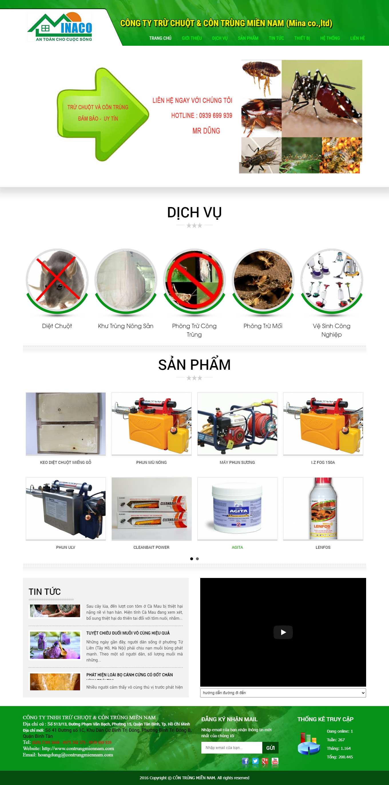 [dietmoidaitoanviet] Thiết kế Website web công ty diệt côn trùng - contrungmiennamcom