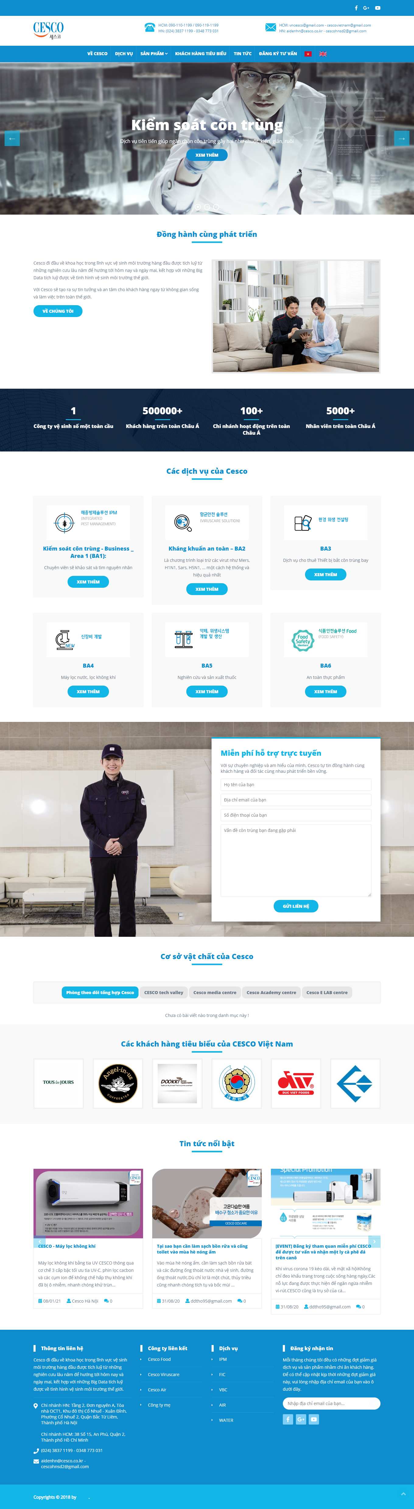 [dietmoidaitoanviet] Thiết kế Website web công ty diệt côn trùng - cescovietnamcomvn