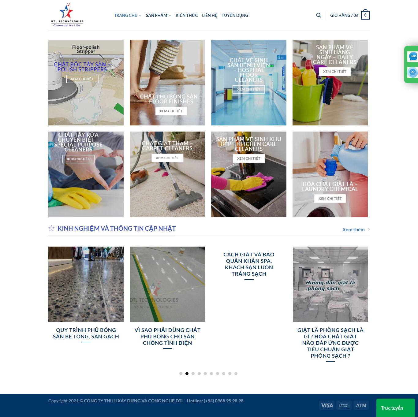 Thiết kế Website Web bán bột giặt quần áo - chemicalvncom