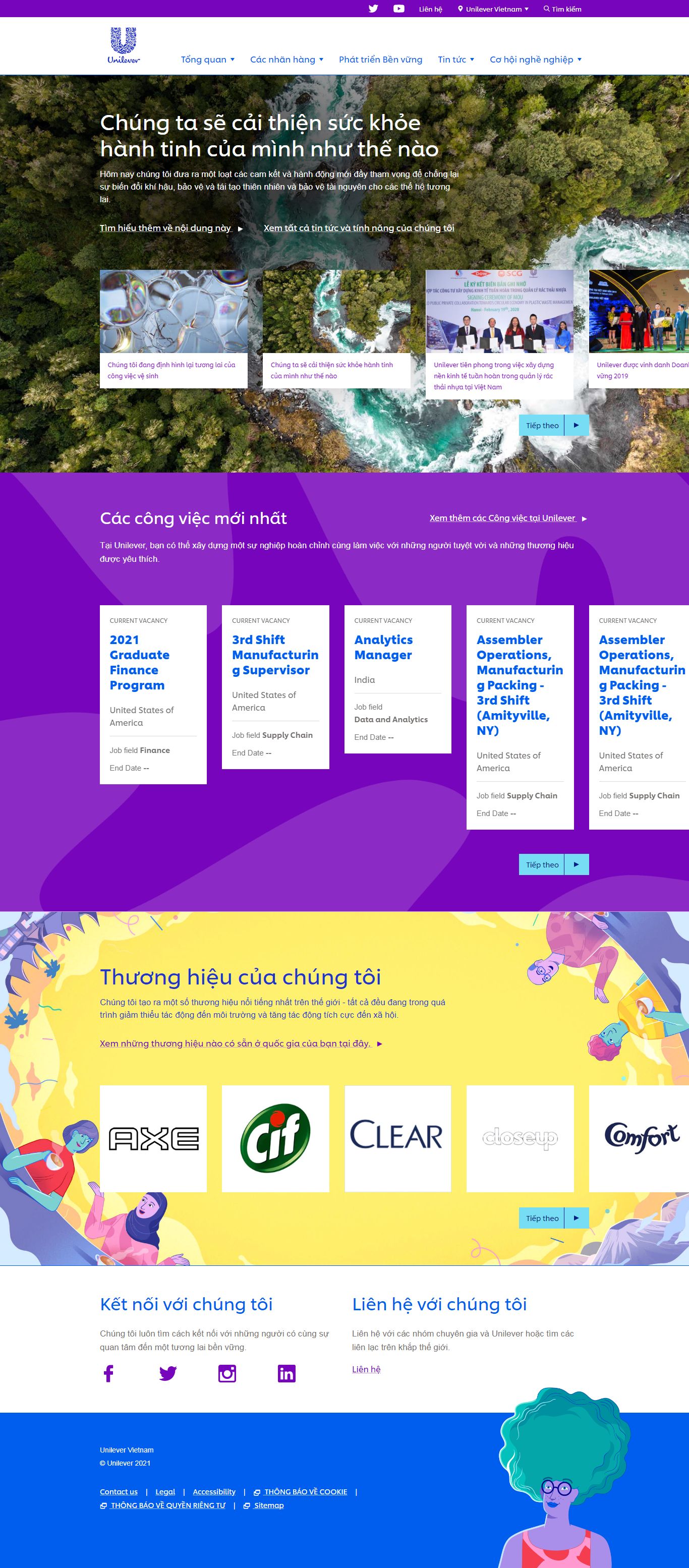 Thiết kế Website Web bán bột giặt quần áo - wwwunilevercomvn