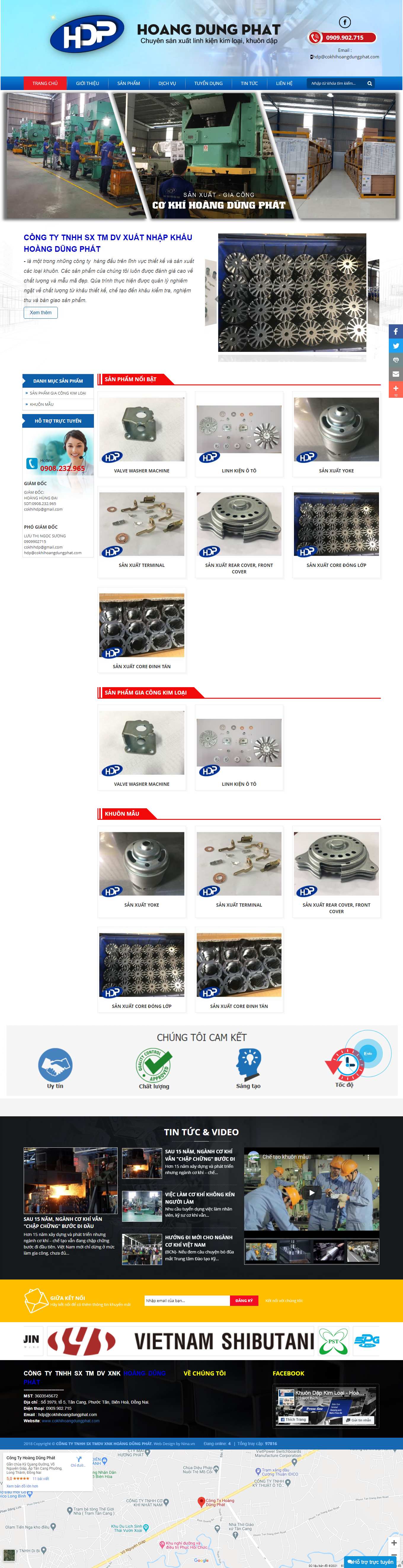 Thiết kế Website web cánh cam - cokhihoangdungphatcom