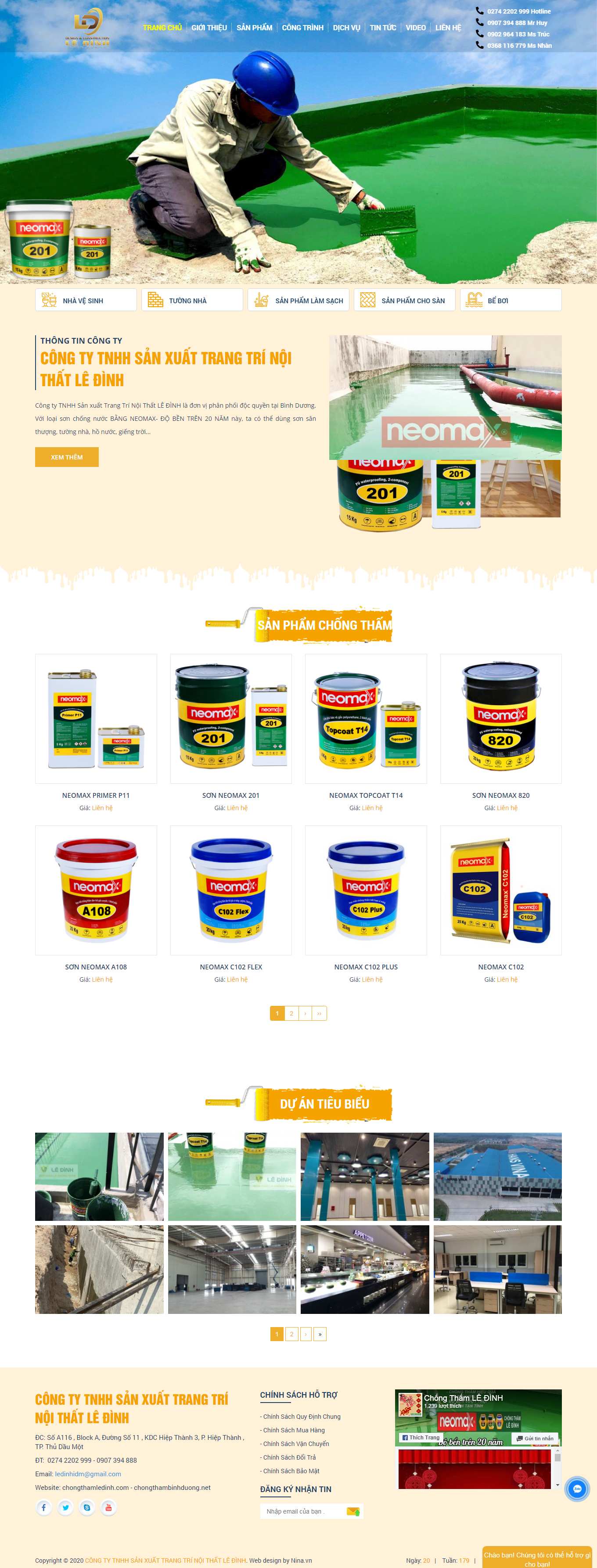 Thiết kế Website web cánh cam - chongthamledinhcom