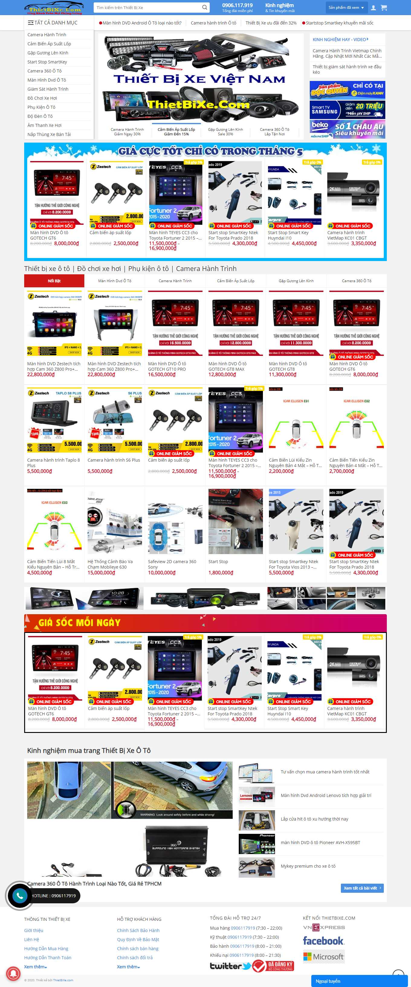 Thiết kế Website web đồ chơi xe hơi - thietbixecom