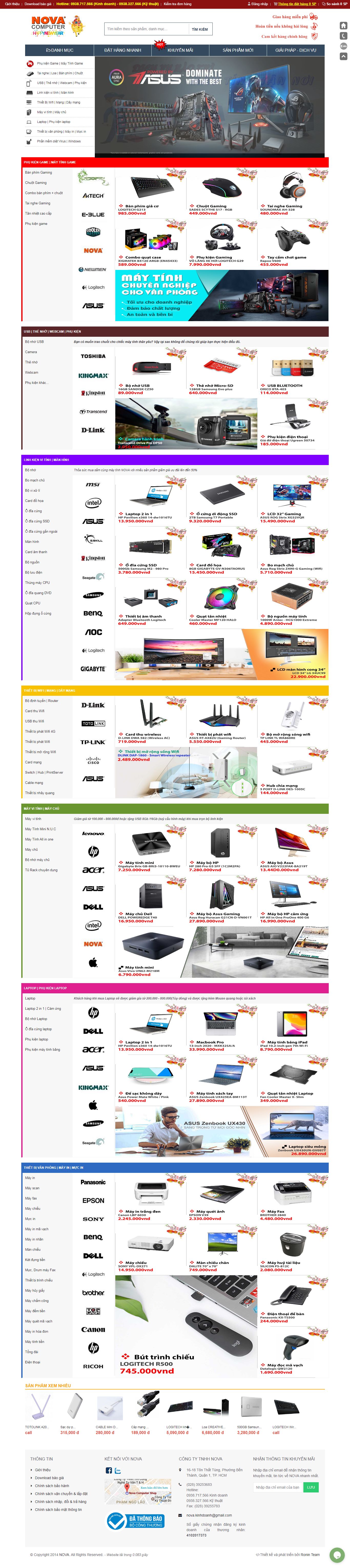 Thiết kế Website web nova - wwwnovacomvn