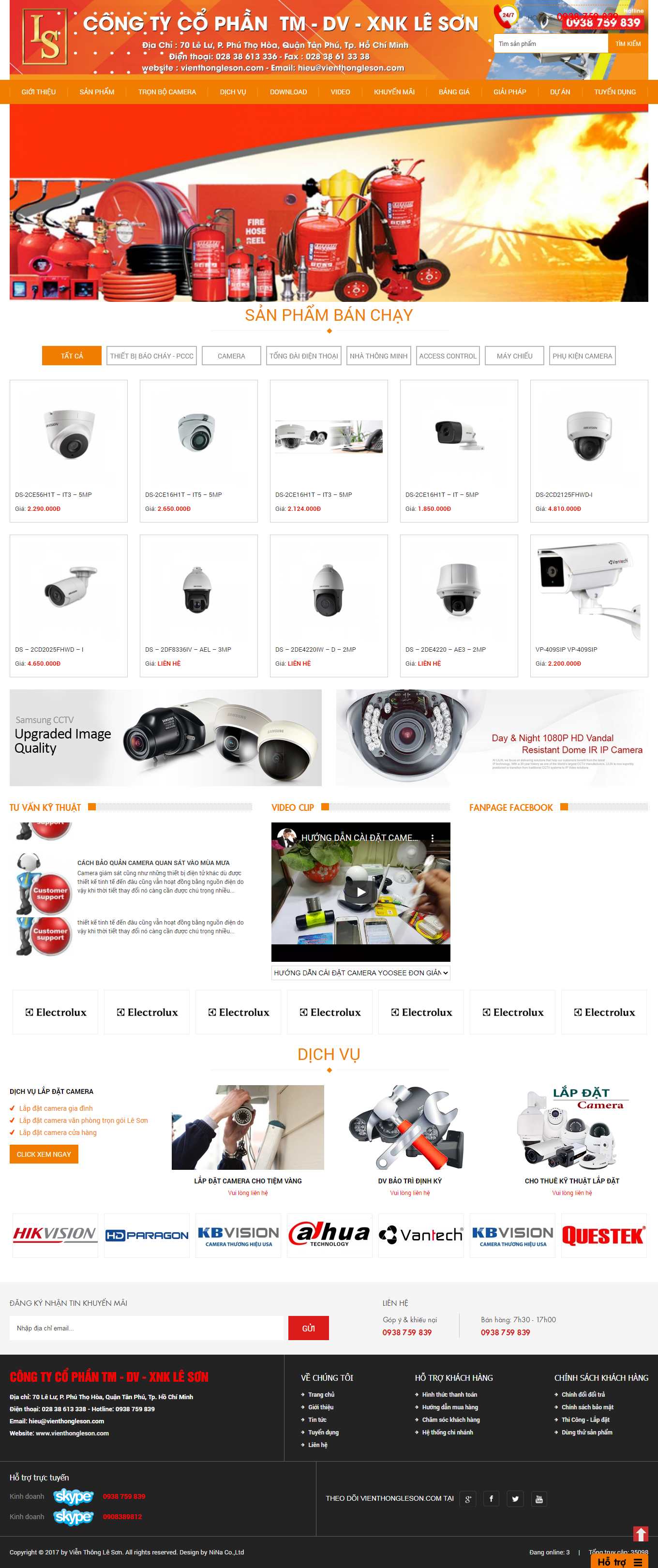 Thiết kế Website web cổng từ an ninh - vienthonglesoncom