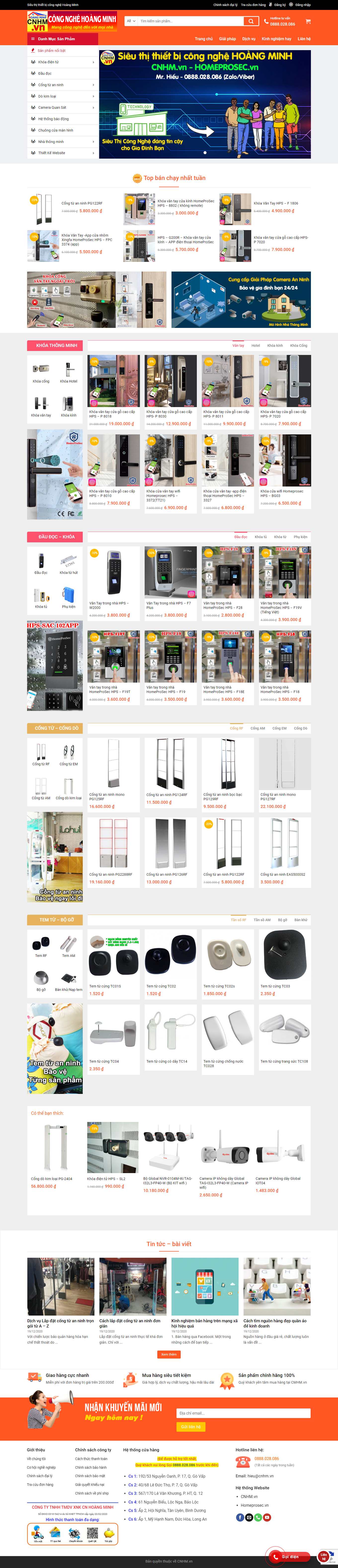 Thiết kế Website web cổng từ an ninh - wwwcnhmvn