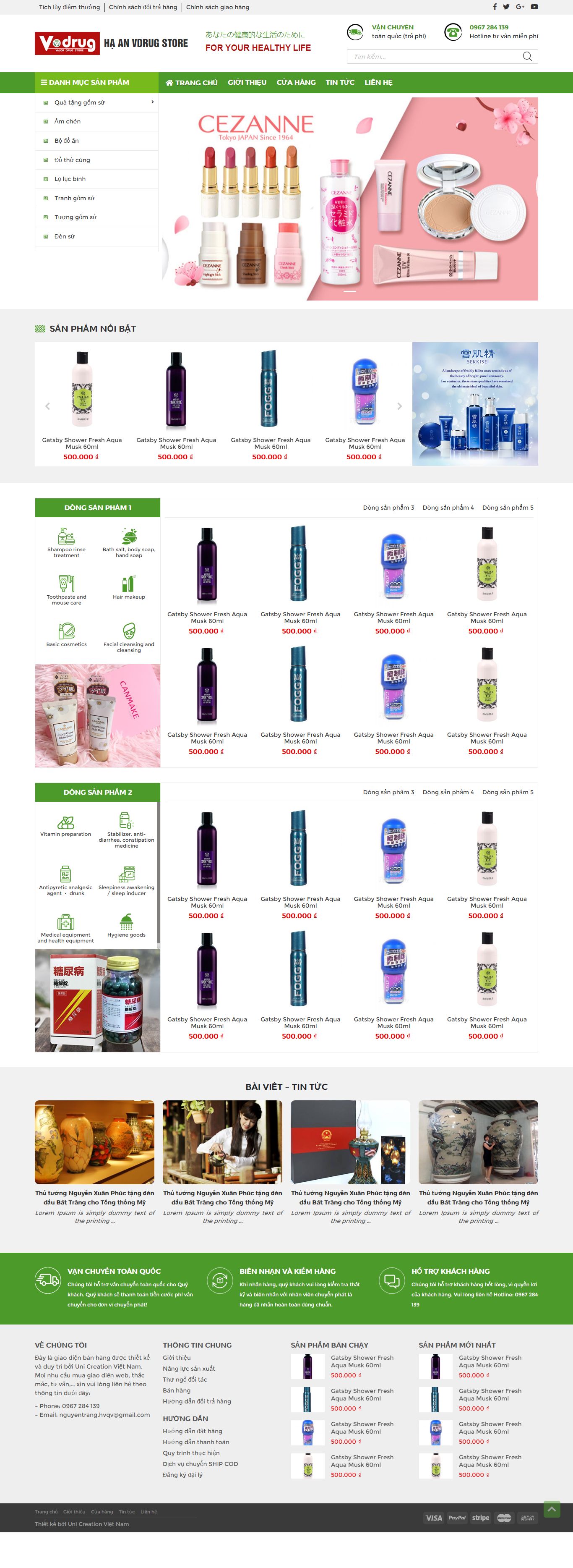 Thiết kế Website web website500k - druggiaodiendepcom