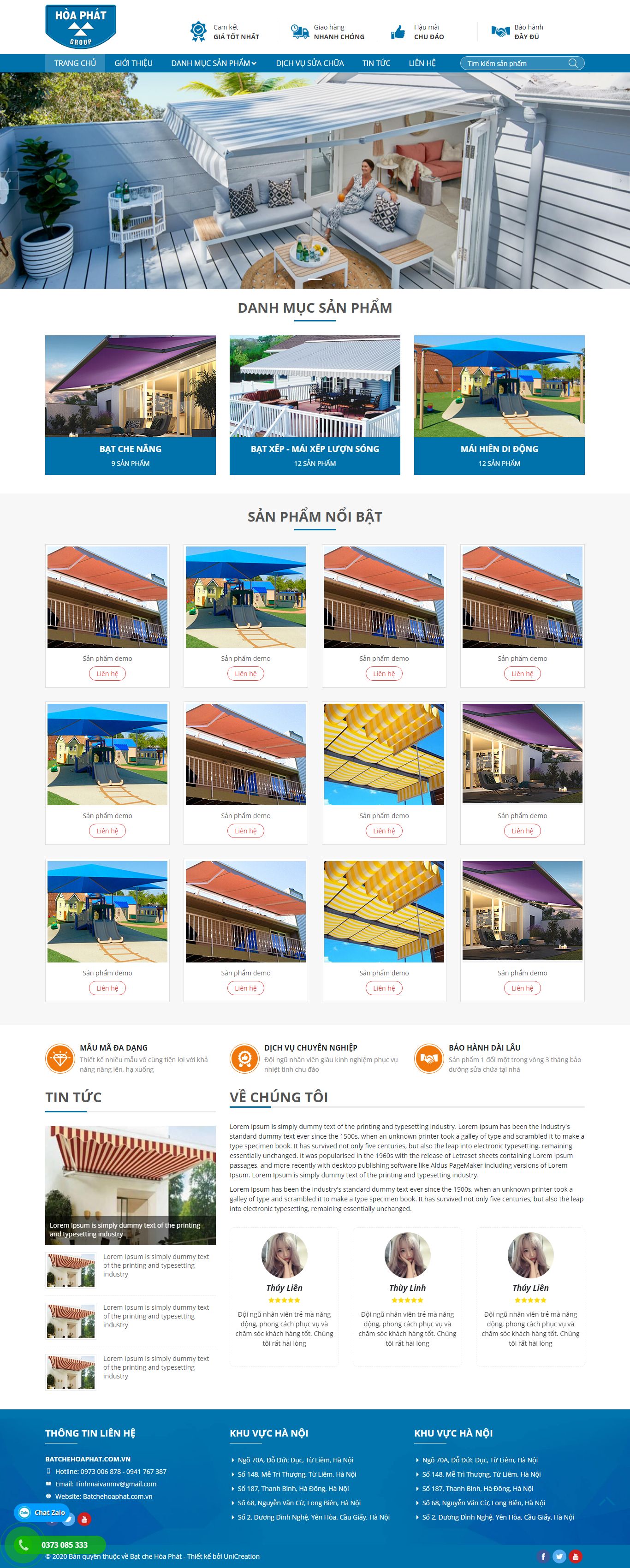 Thiết kế Website web website500k - batchehoaphatgiaodiendepcom