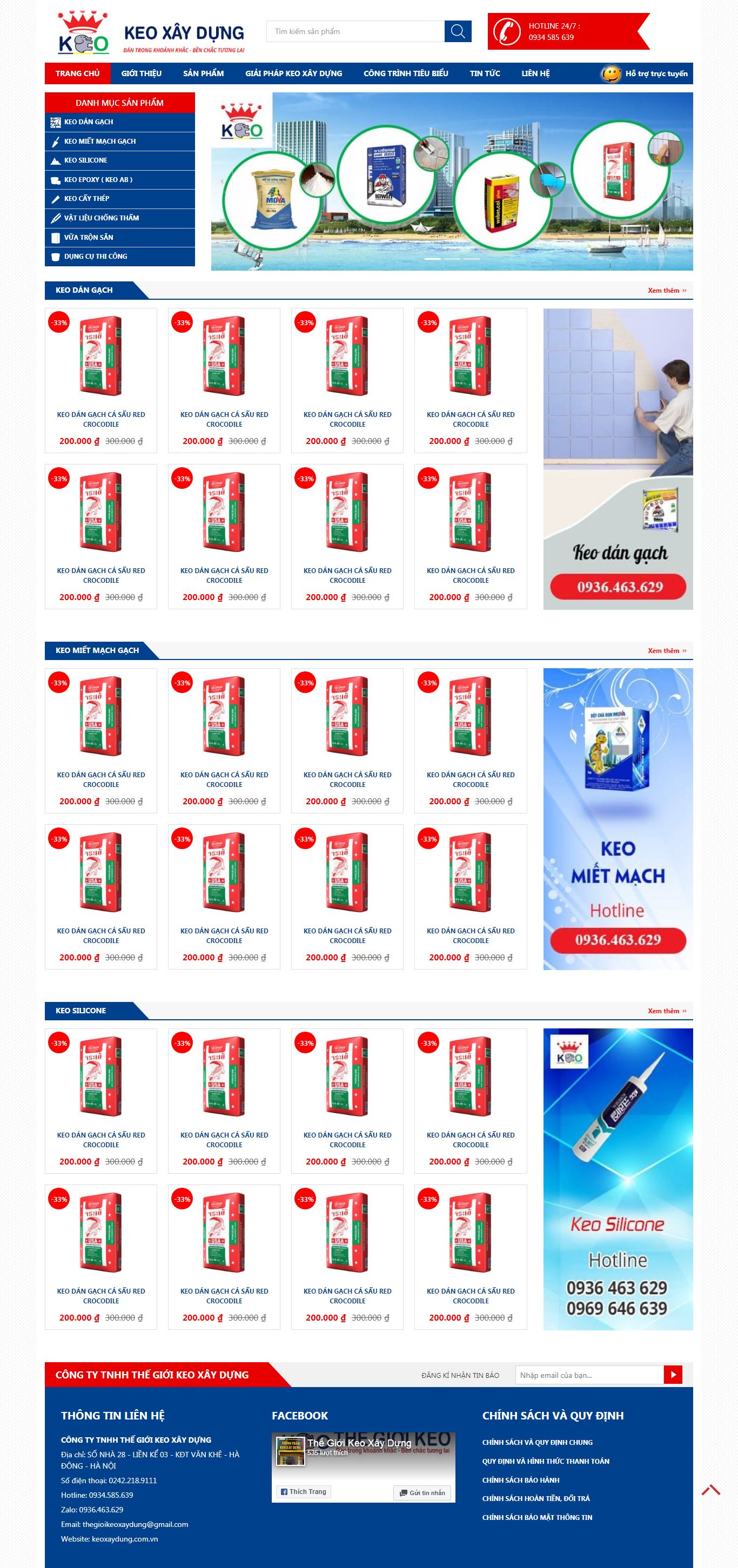 Thiết kế Website web bigweb - keoxaydunggiaodiendepcom